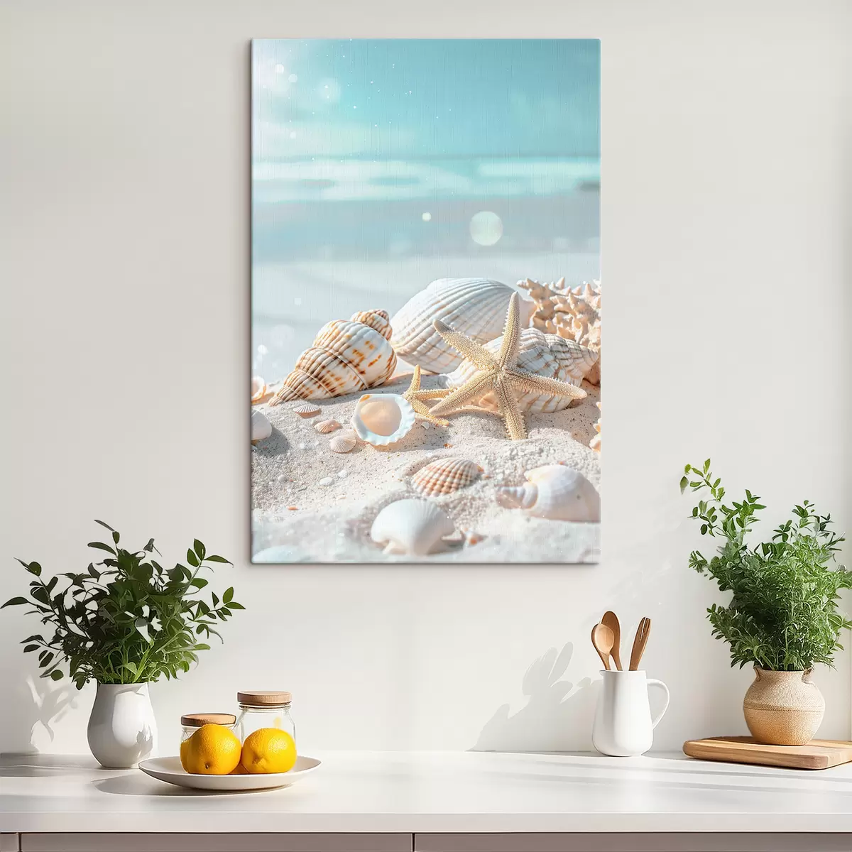 Wandbilder Muscheln auf dem Sand s39221