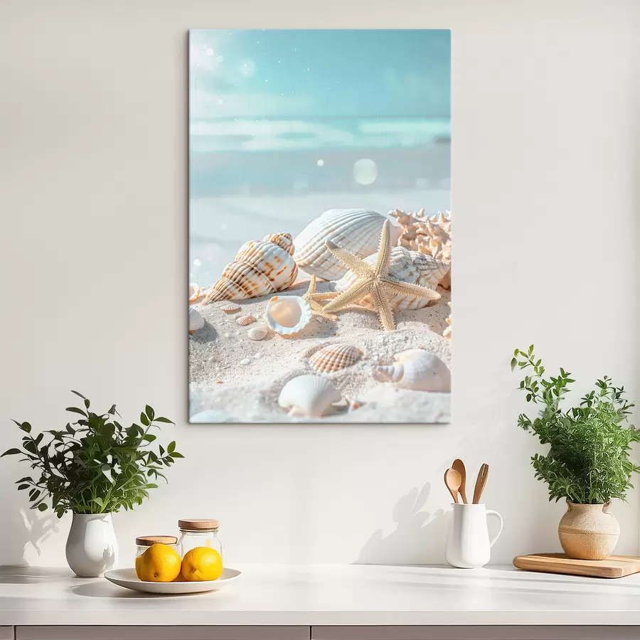 Wandbilder Muscheln auf dem Sand s39221