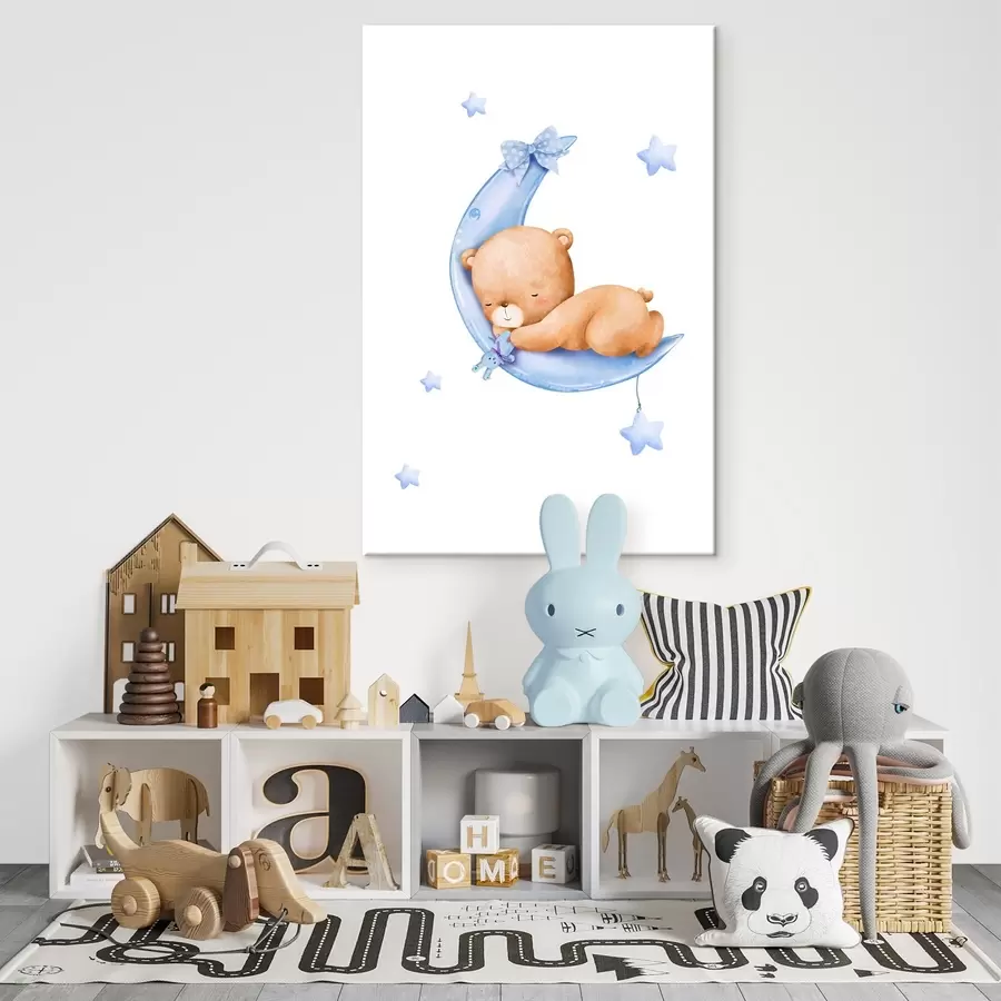 Wandbilder Schläfriger Bär im Mondtraum s37917v1
