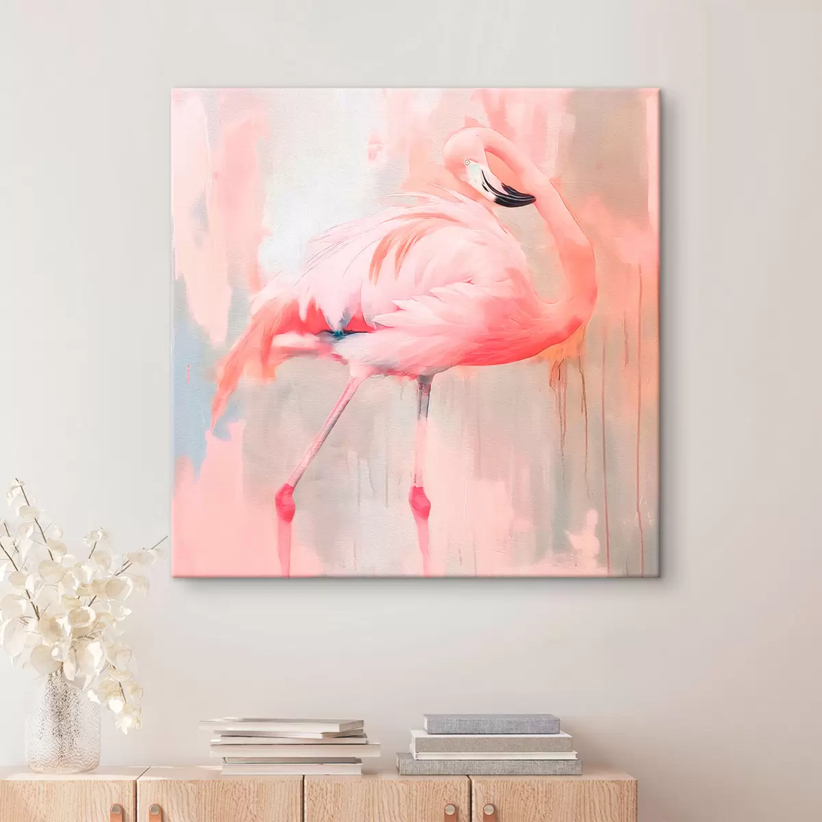 Wandbilder Rosa Flamingo-Vogel s39536