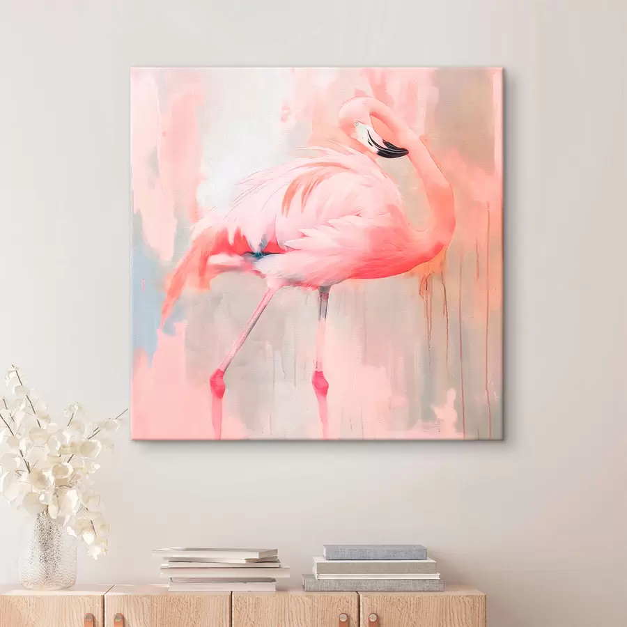 Wandbilder Rosa Flamingo-Vogel s39536