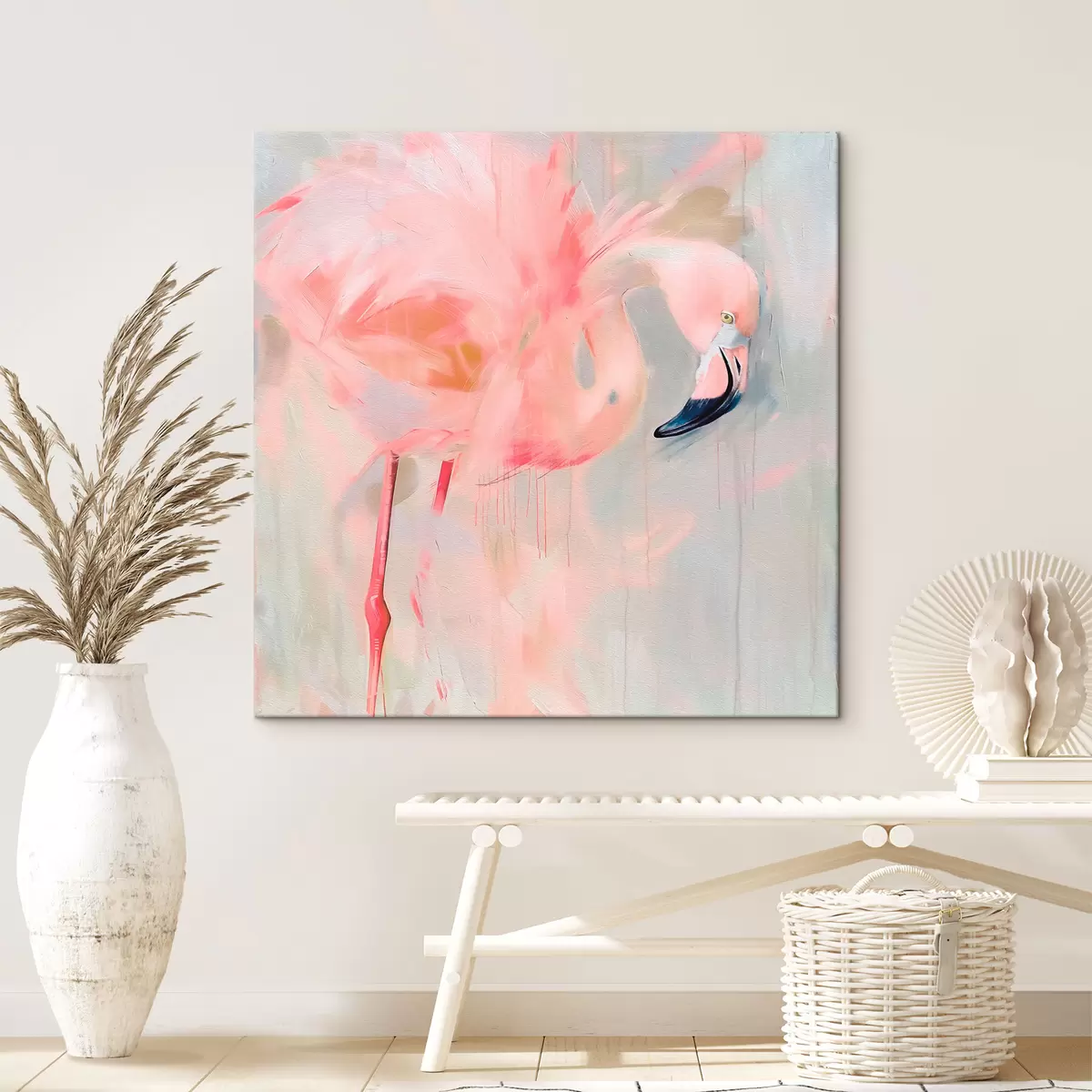 Wandbilder Rosa Flamingo-Vogel s39541