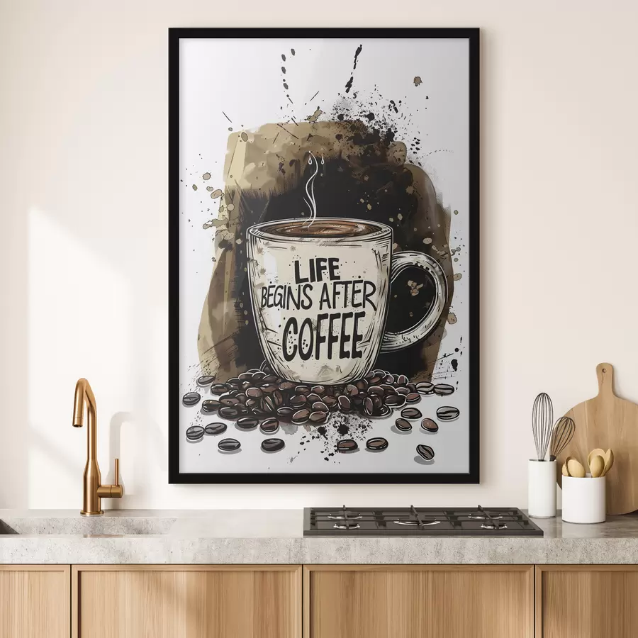 Fototapete Kaffeetasse mit Aufschrift f39445