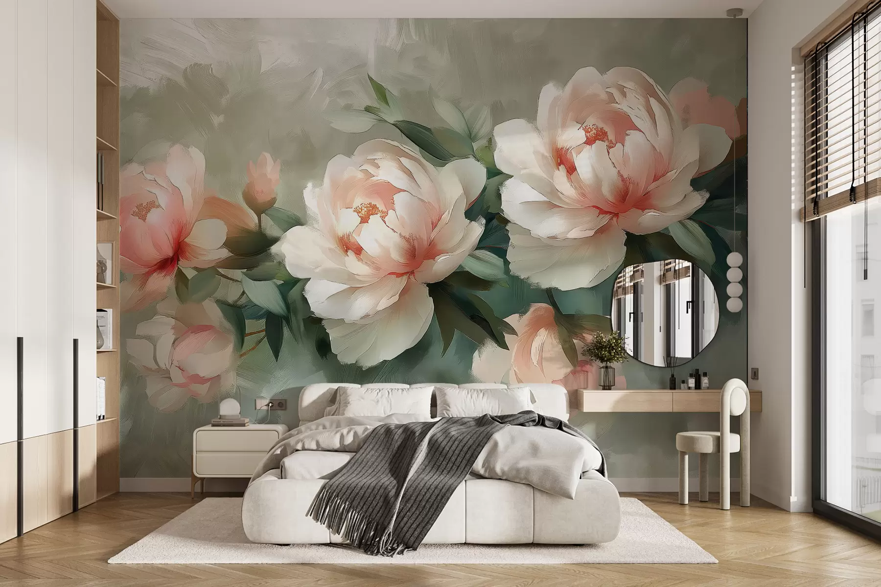 Fototapete Ein wunderschöner weicher und verträumter Blumenhintergrund w07947
