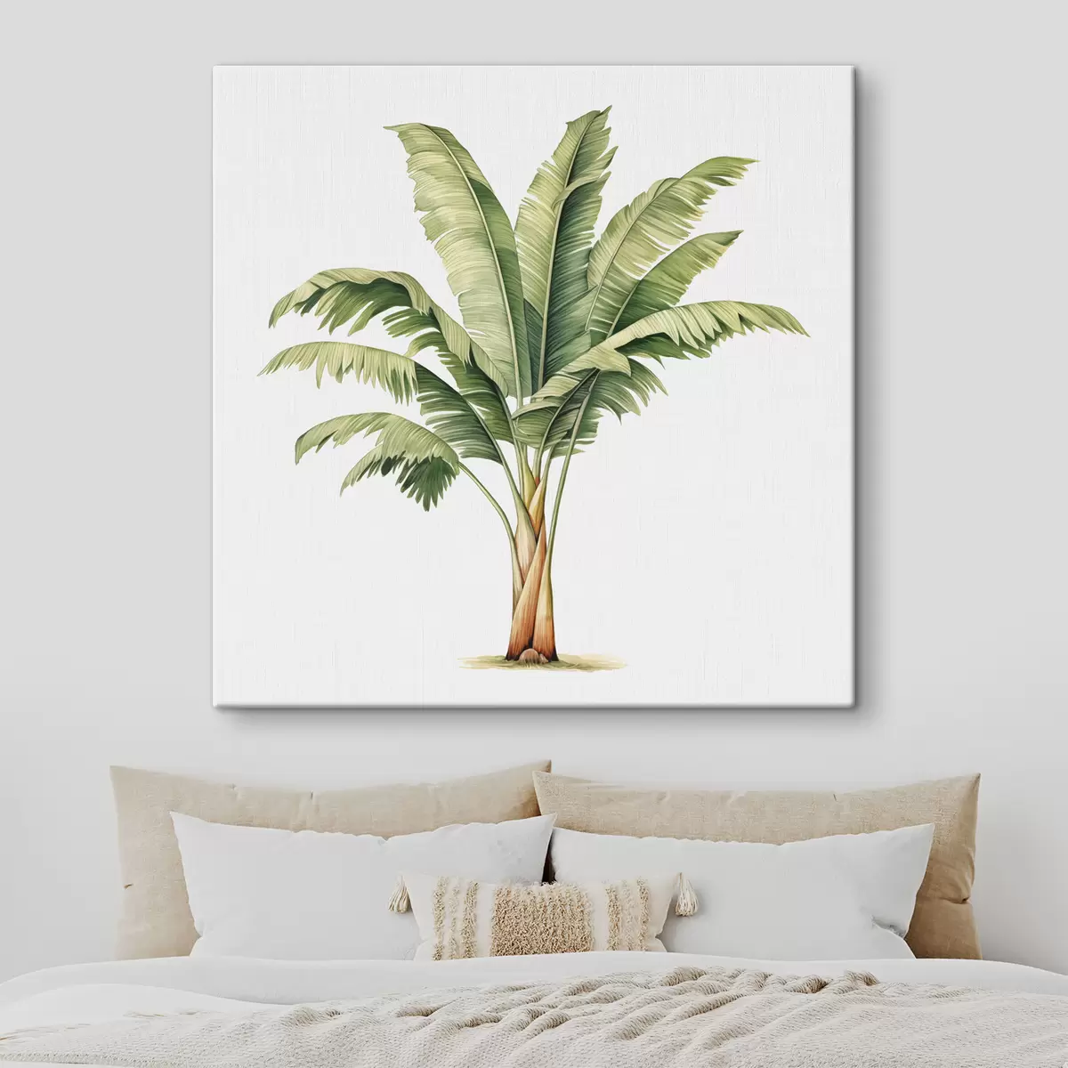 Wandbilder Bananenpalme Aquarell minimalistische Illustration s39562