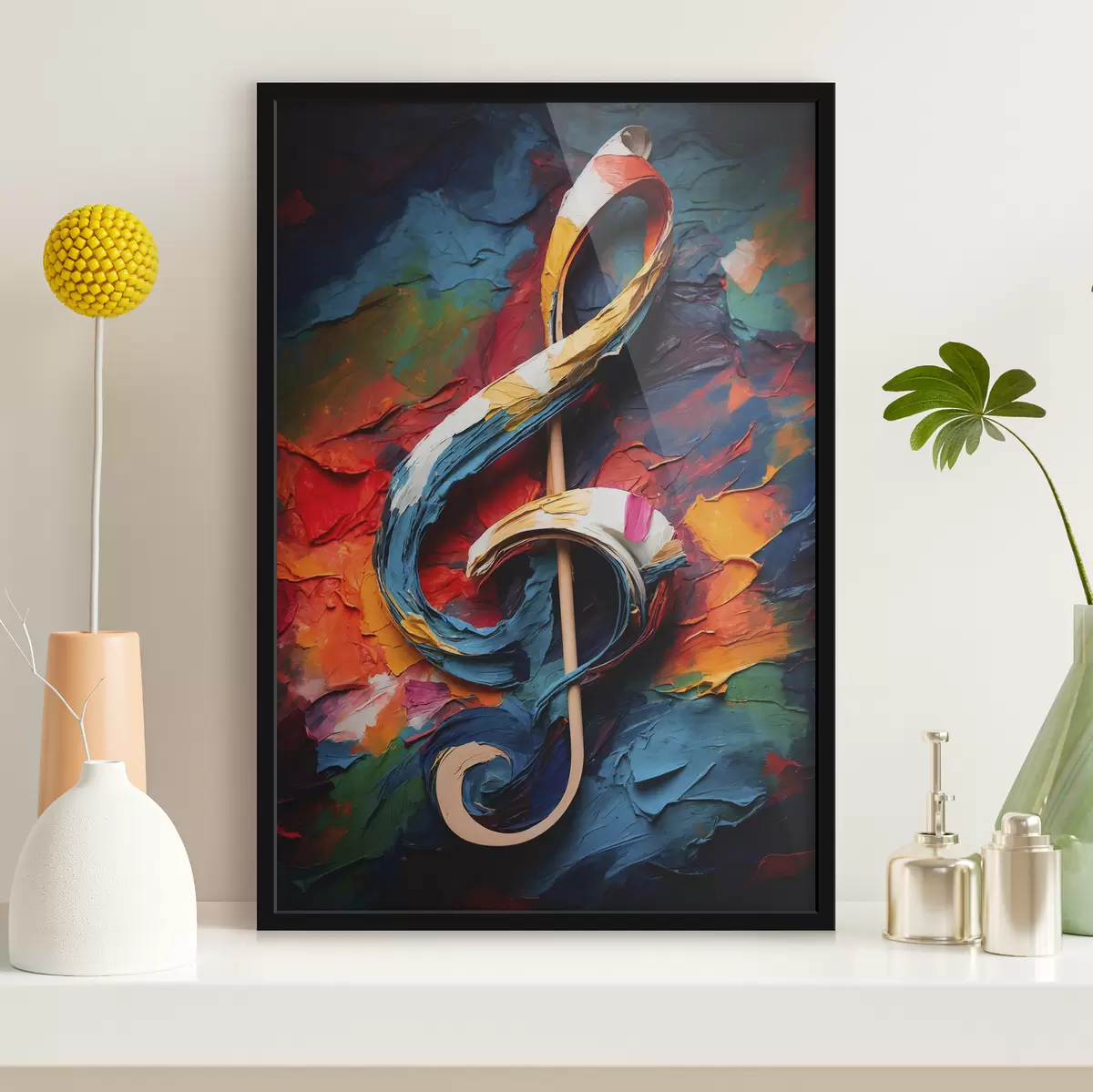 Poster Hinweis zum abstrakten Ölhintergrund f39373