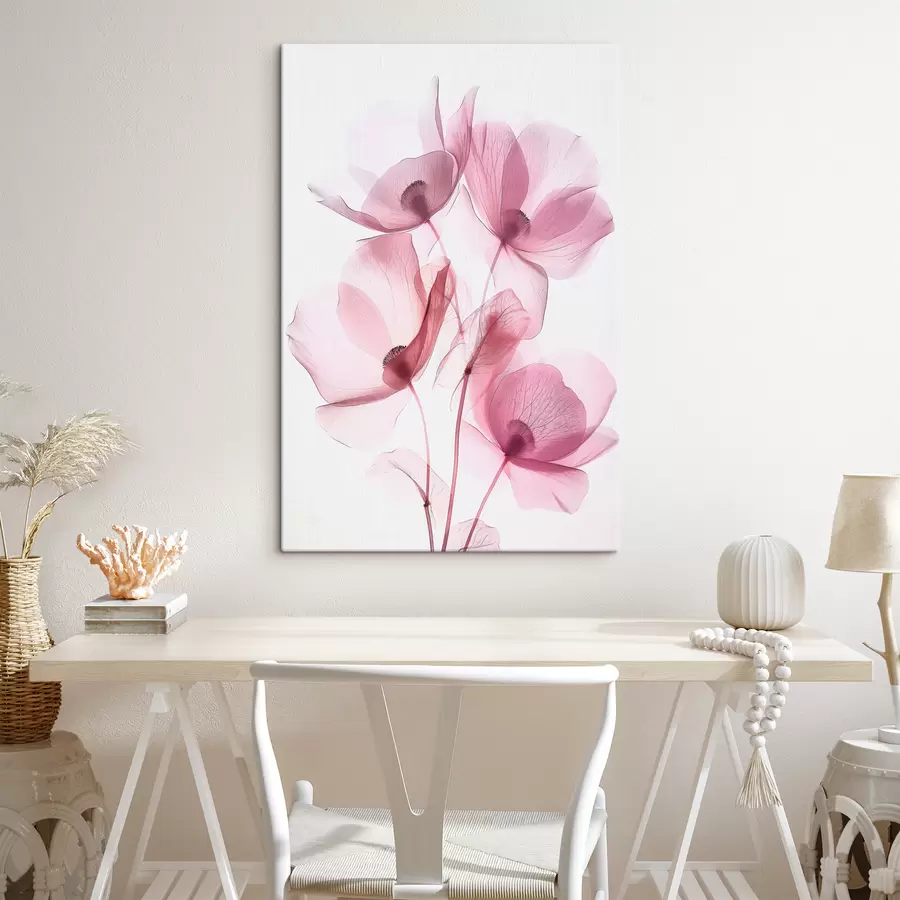 Wandbilder Stilvolle transparente Blumen, neuer Trend s39575