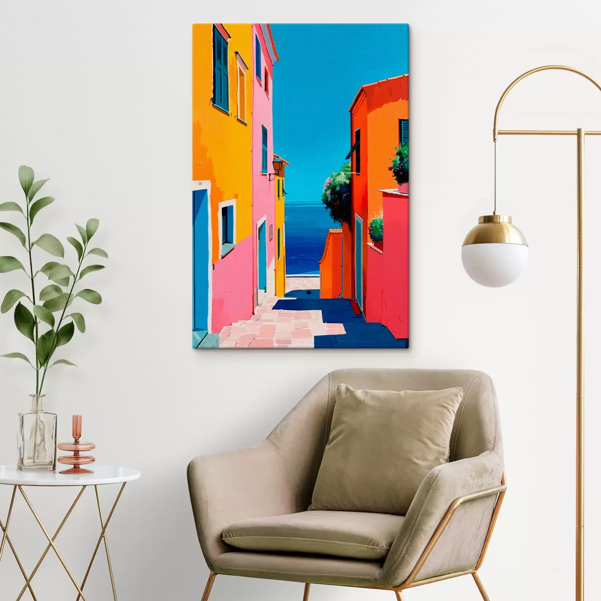 Wandbilder Meerblick und helle Straße s39582