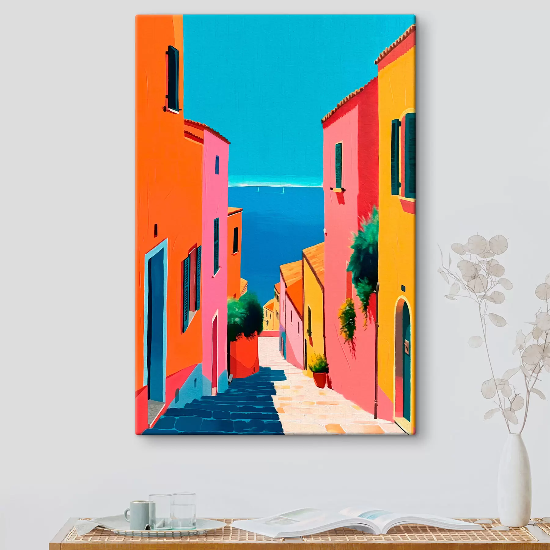 Fototapete Meerblick und helle Straße s39579