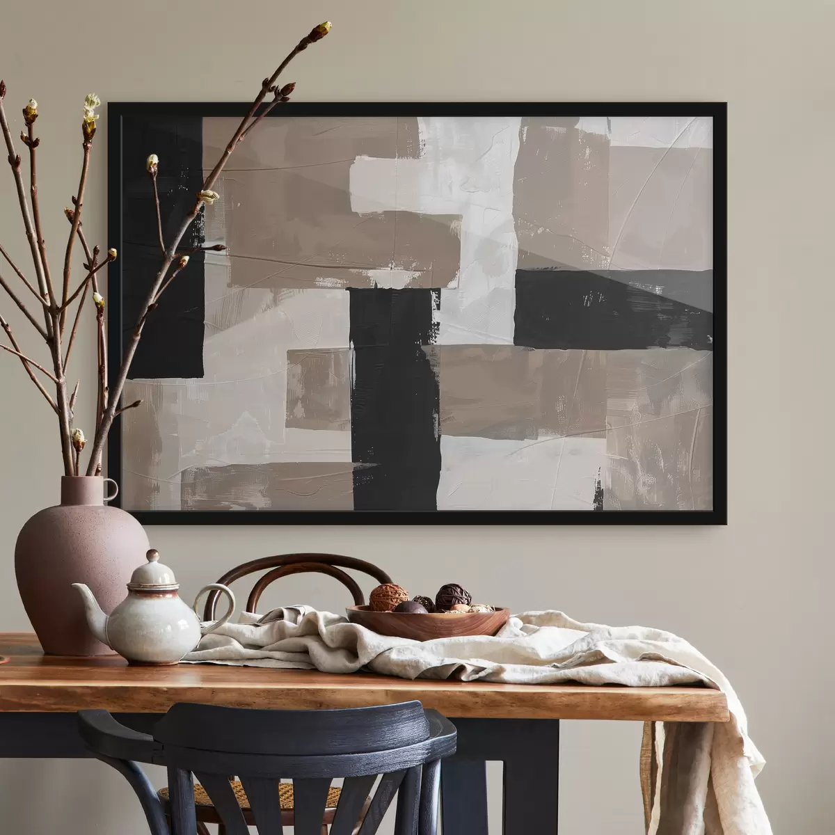 Poster Abstraktion mit Texturimitation f39560