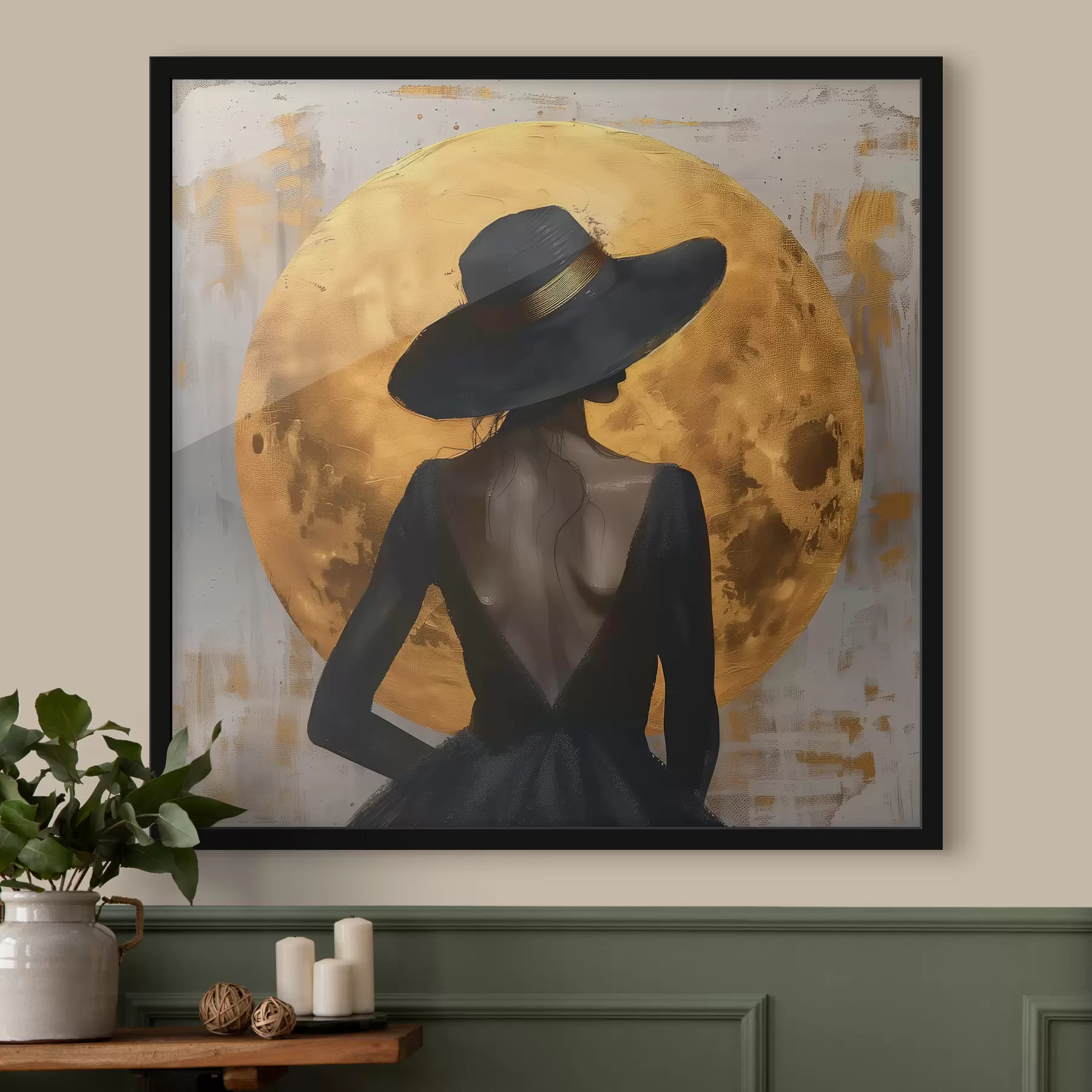 Fototapete Das Mädchen in Schwarz f39685