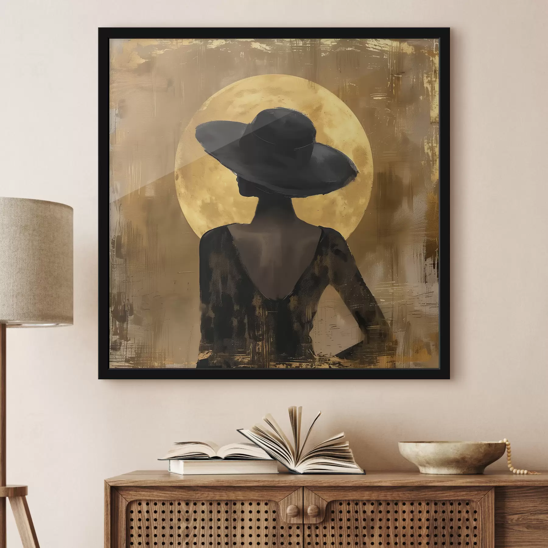 Fototapete Das Mädchen in Schwarz f39686