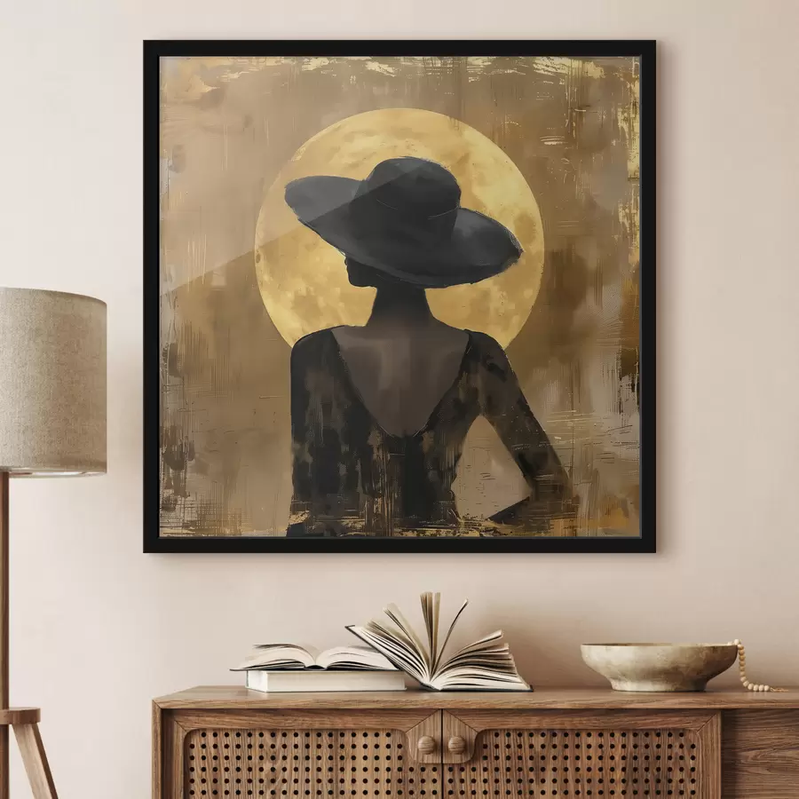 Fototapete Das Mädchen in Schwarz f39686