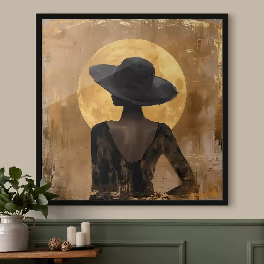 Fototapete Das Mädchen in Schwarz f39686