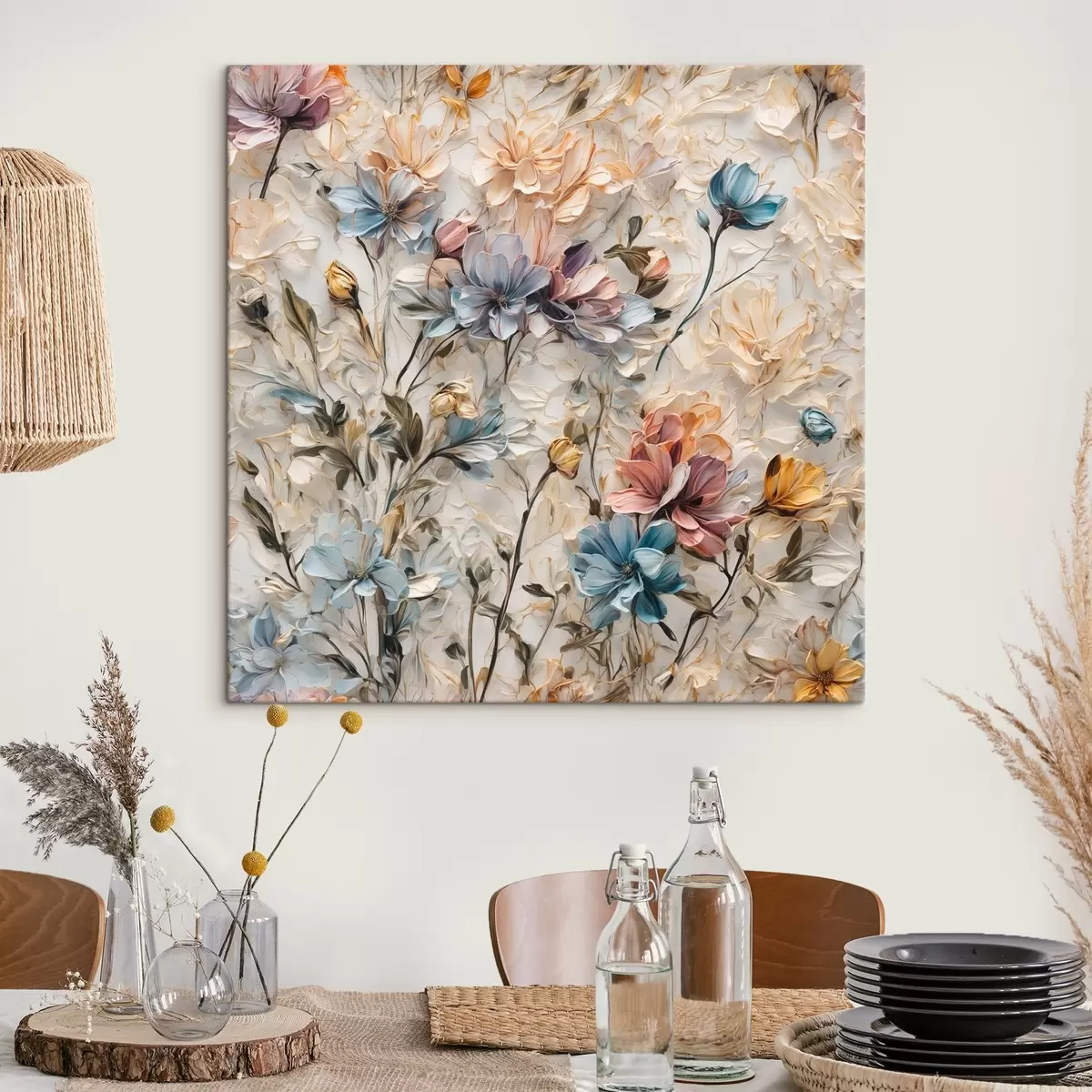 Wandbilder Abstrakte Blumen und Blätter s39605