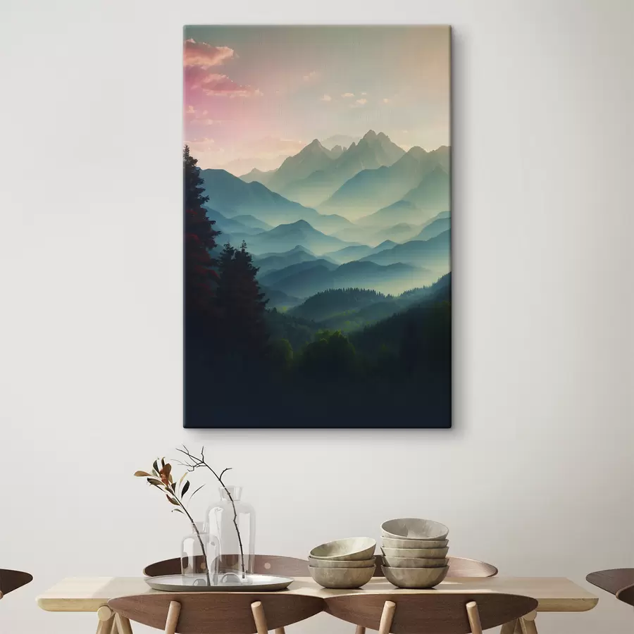 Wandbilder Bergblick bei Sonnenaufgang s39607