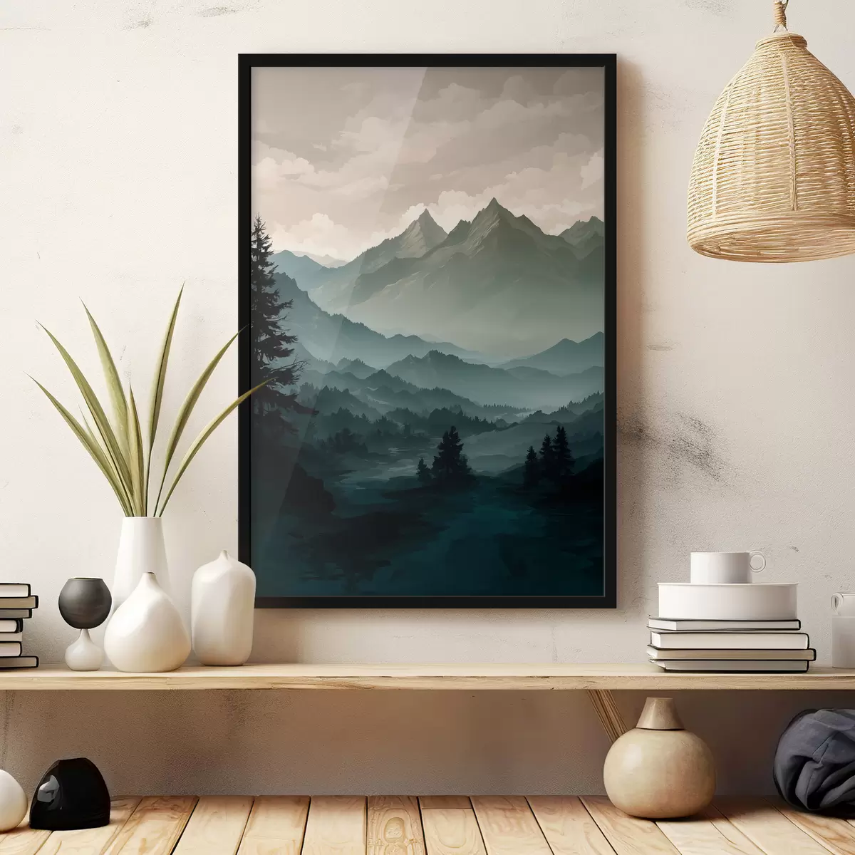 Poster Blick auf die Berge f39587