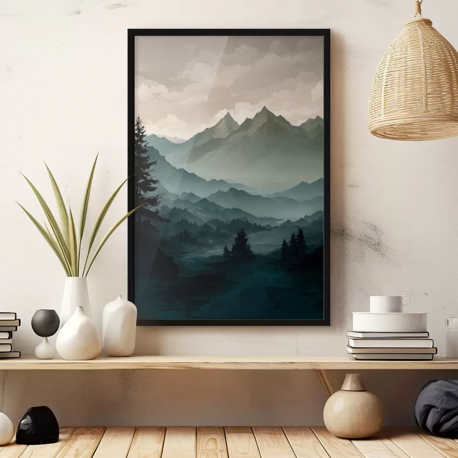 Fototapete Blick auf die Berge f39587