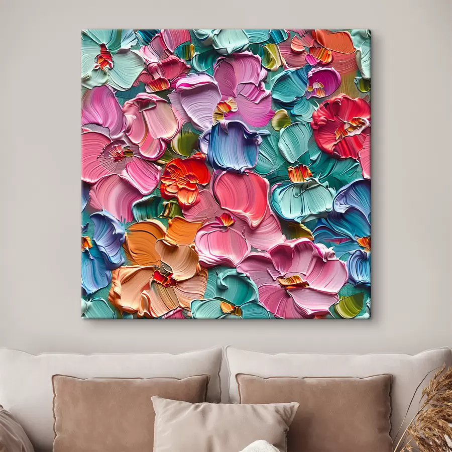 Fototapete Florale Acrylkomposition mit Pinselstrichen" s39736