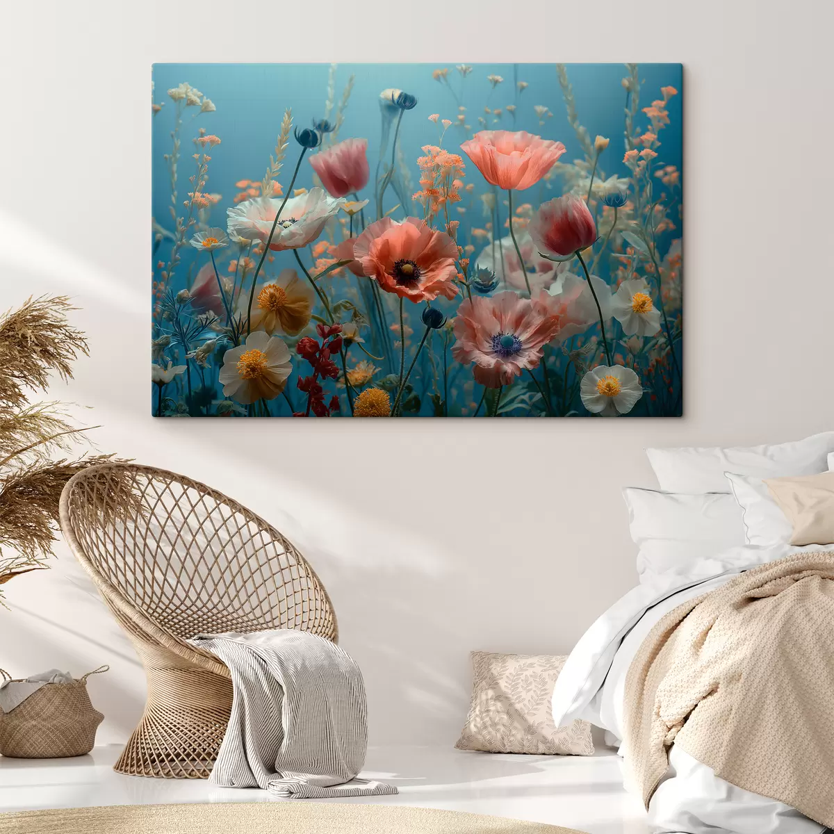 Wandbilder Wildblumen wie Mohnblumen, Tulpen und mehr s39752