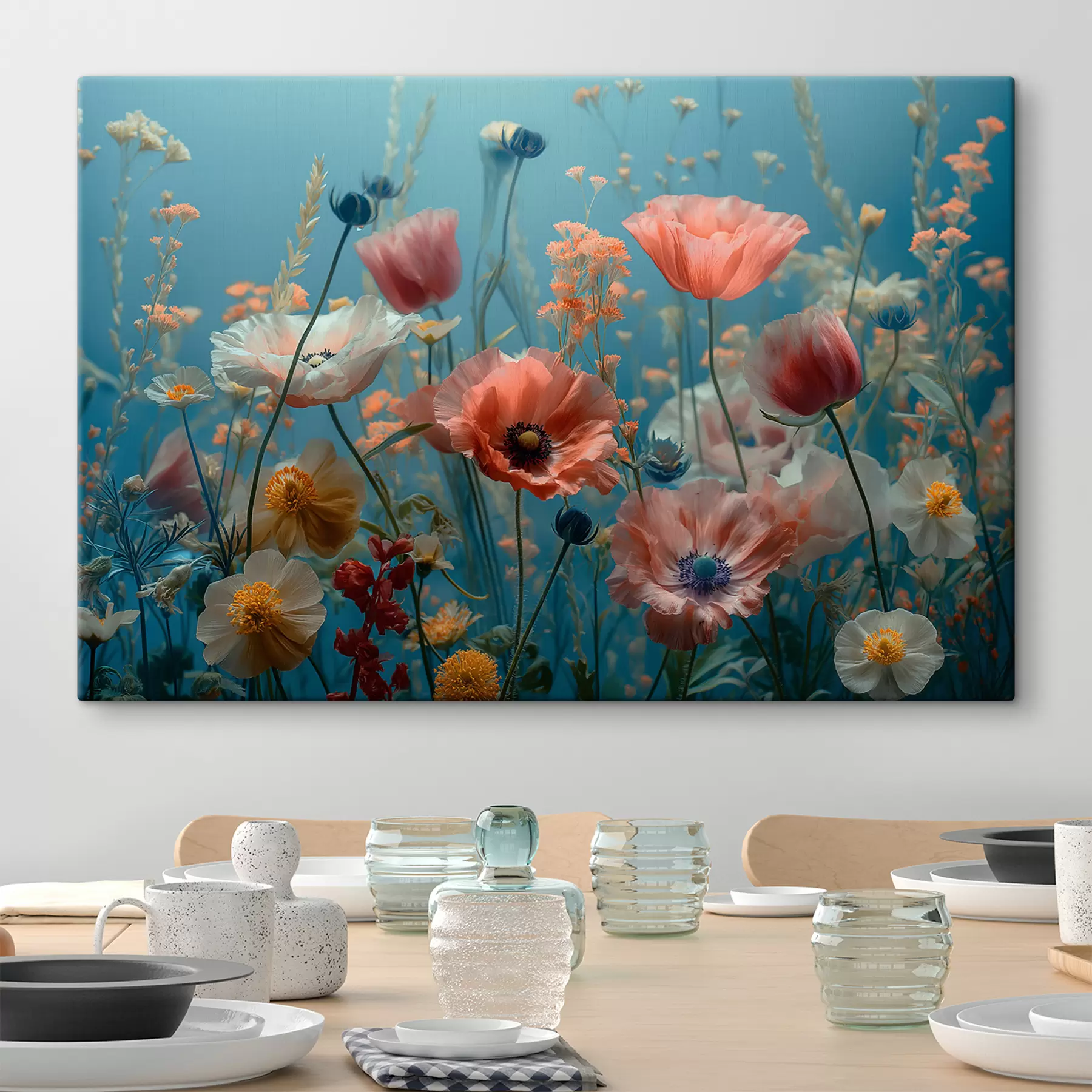 Fototapete Wildblumen wie Mohnblumen, Tulpen und mehr s39752