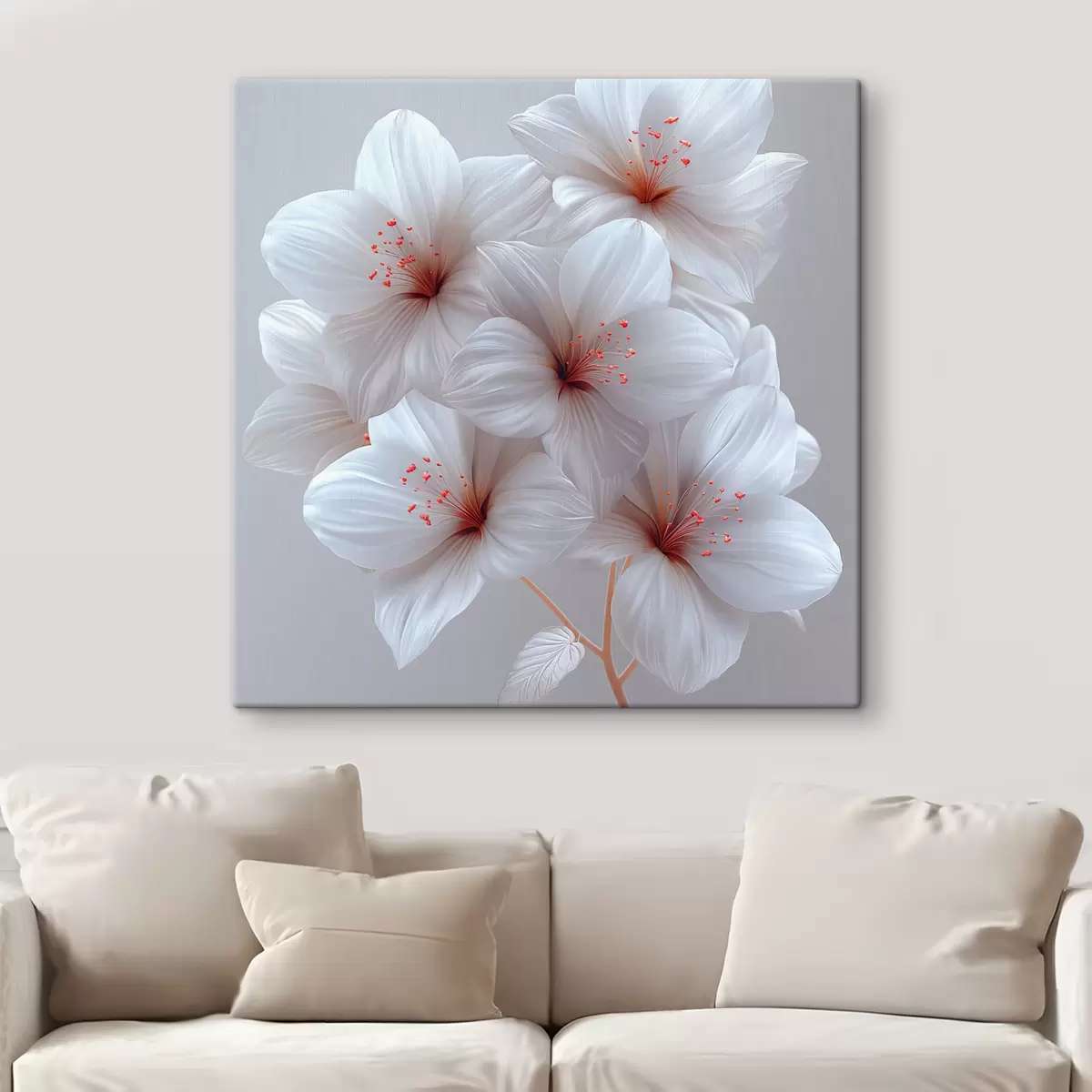 Wandbilder Elegante und minimalistische weiße Lilien s39761