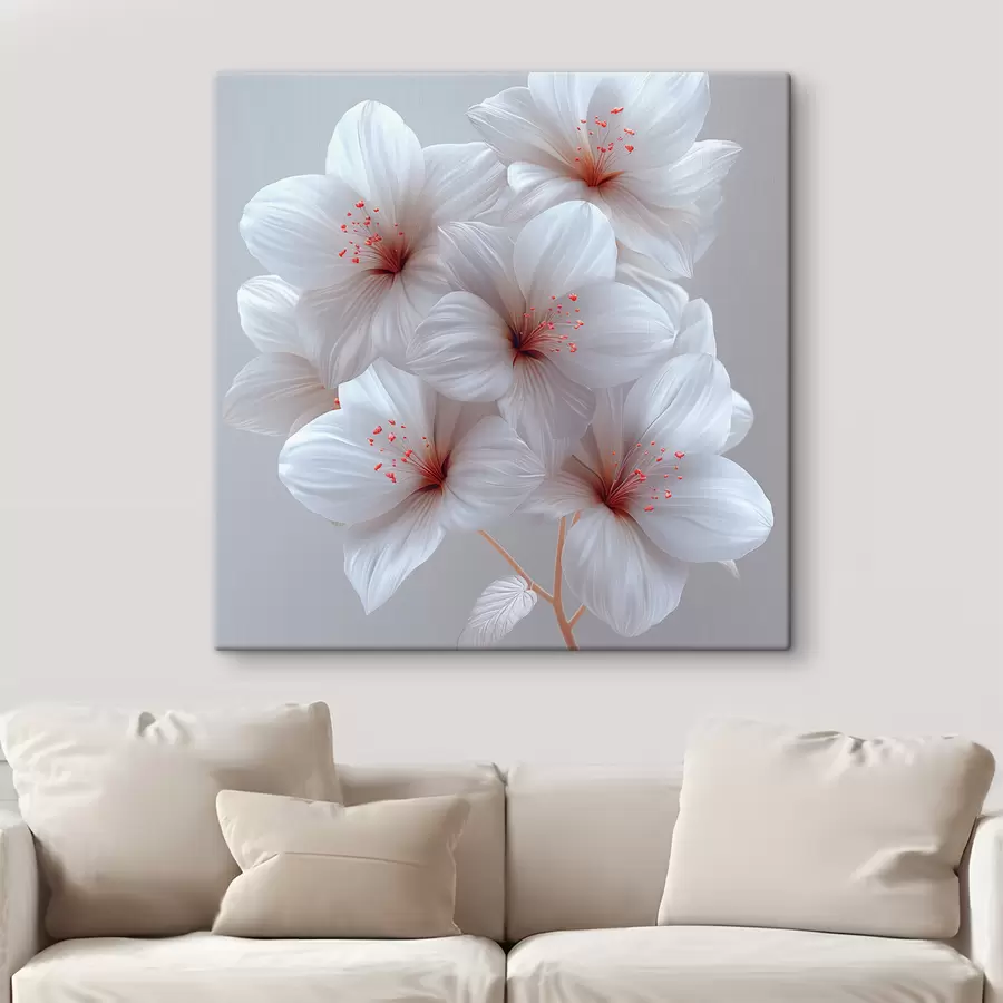 Wandbilder Elegante und minimalistische weiße Lilien s39761