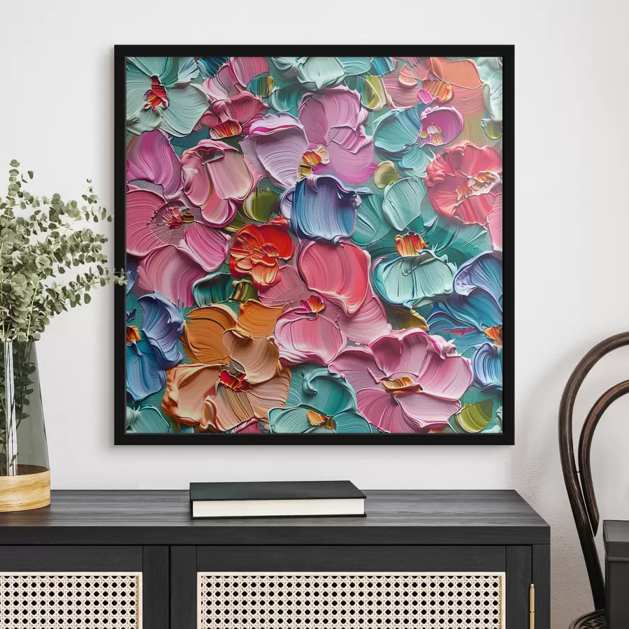 Fototapete Florale Acrylkomposition mit Pinselstrichen" f39736