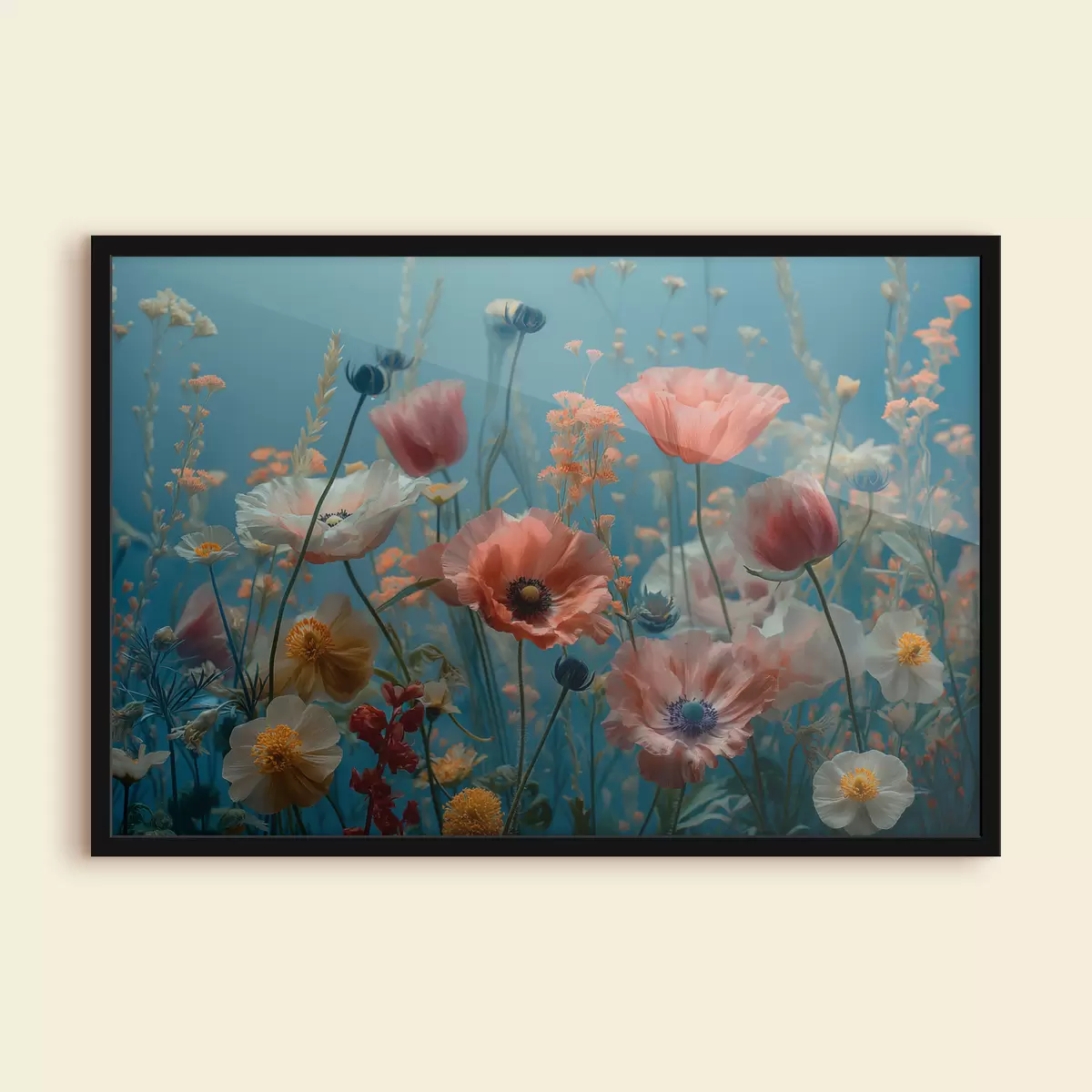 Poster Wildblumen wie Mohnblumen, Tulpen und mehr f39752
