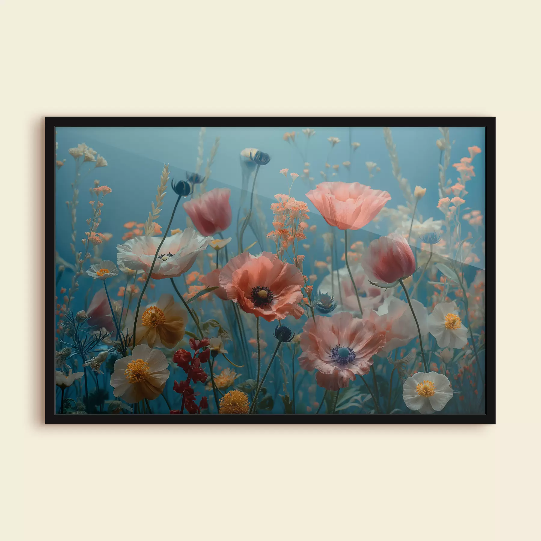 Wandbilder Wildblumen wie Mohnblumen, Tulpen und mehr f39752
