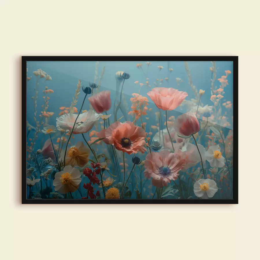 Fototapete Wildblumen wie Mohnblumen, Tulpen und mehr f39752