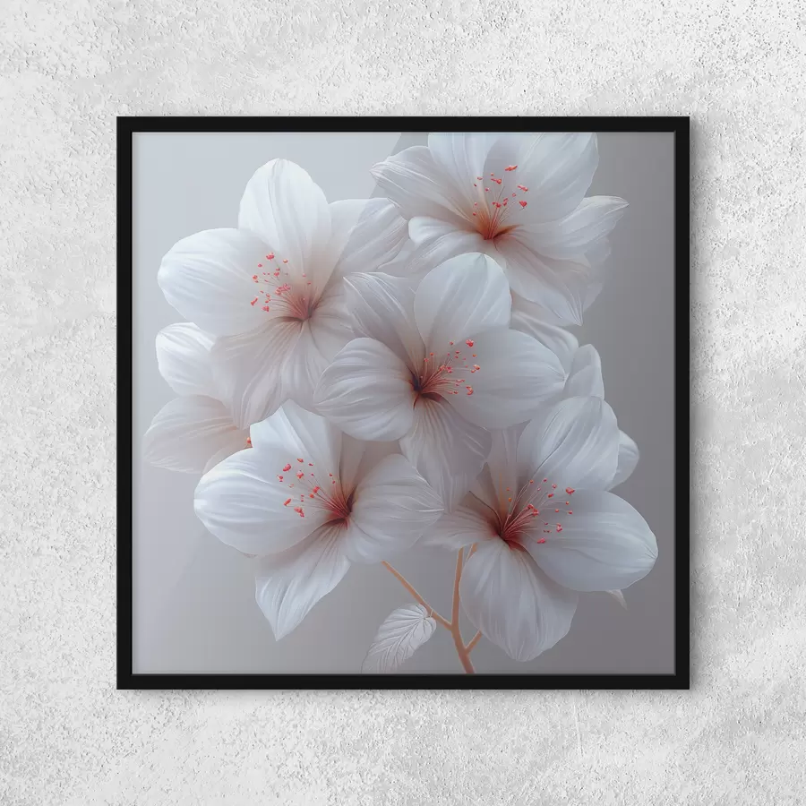 Fototapete Elegante und minimalistische weiße Lilien f39761