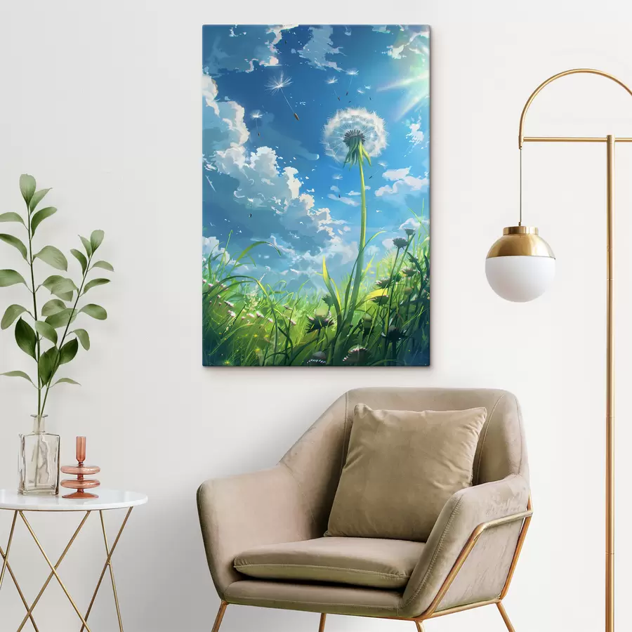 Fototapete Löwenzahn auf dem Feld s39794