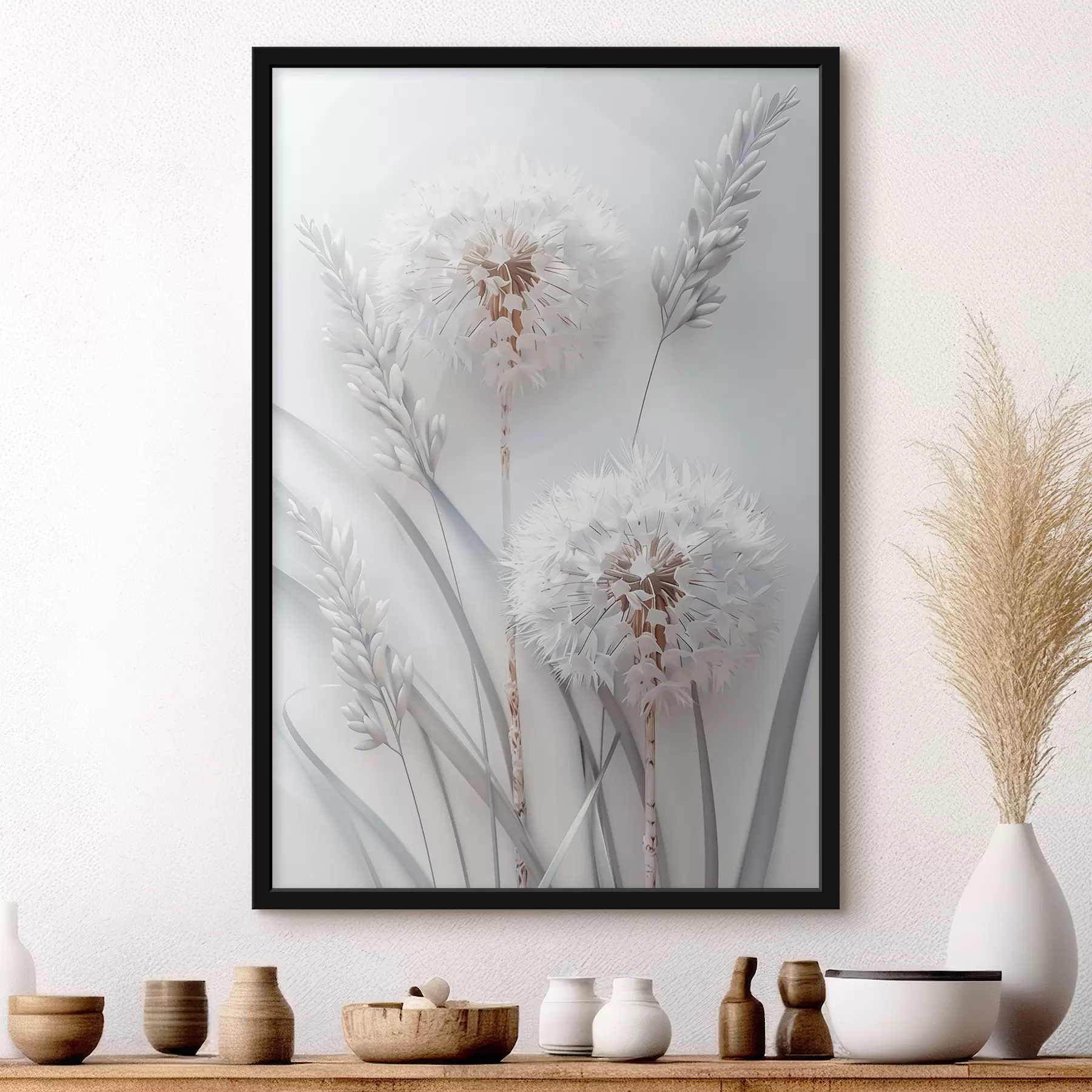 Fototapete Löwenzahn auf hellem Hintergrund f39787