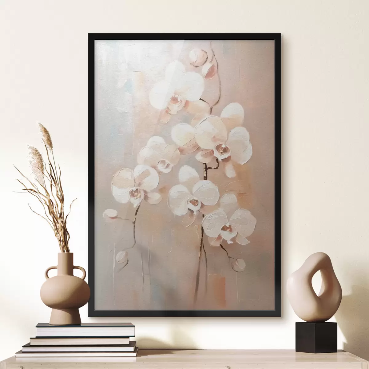 Poster Weiße Orchideenblüten f39842