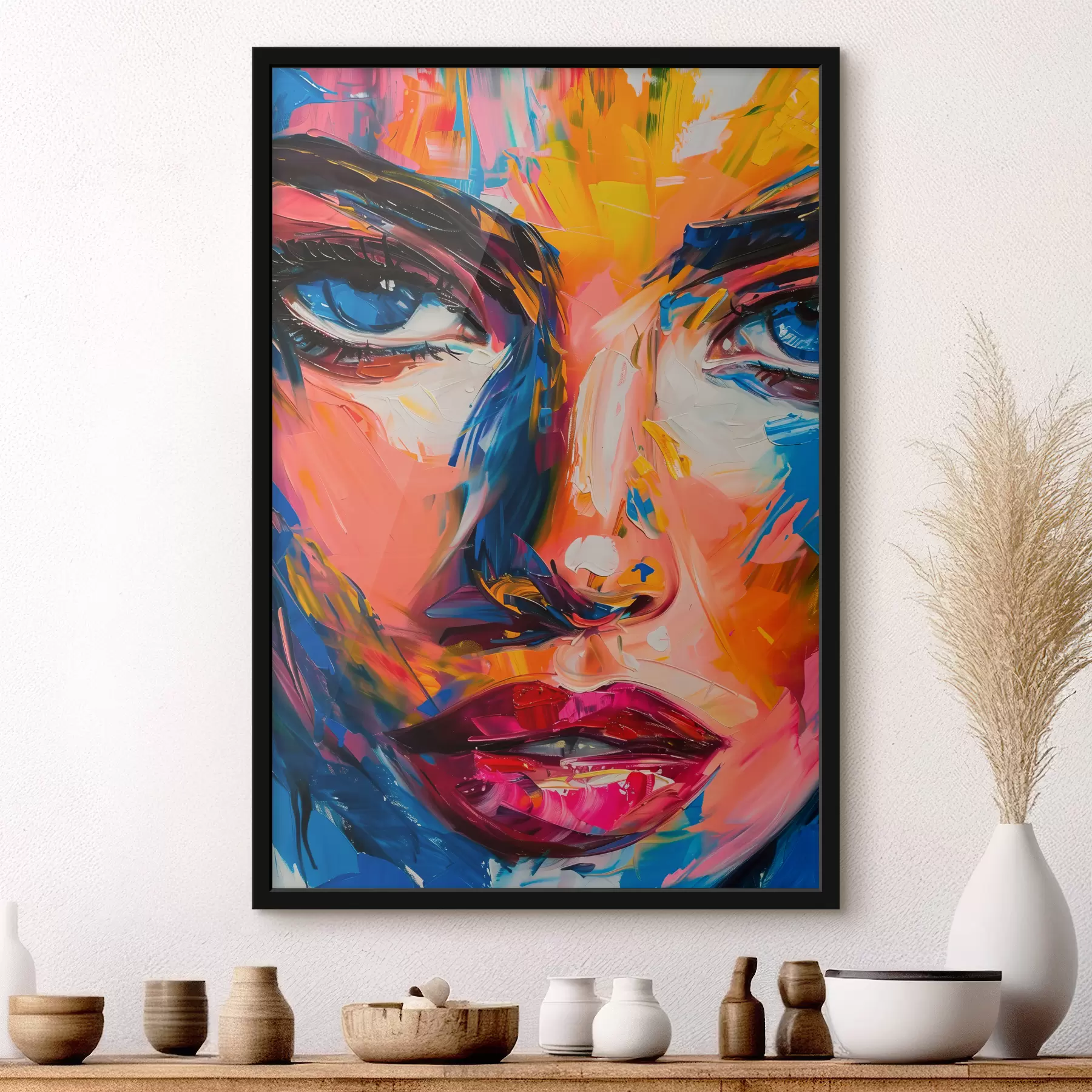 Fototapete Mädchengesicht in Farben f39883