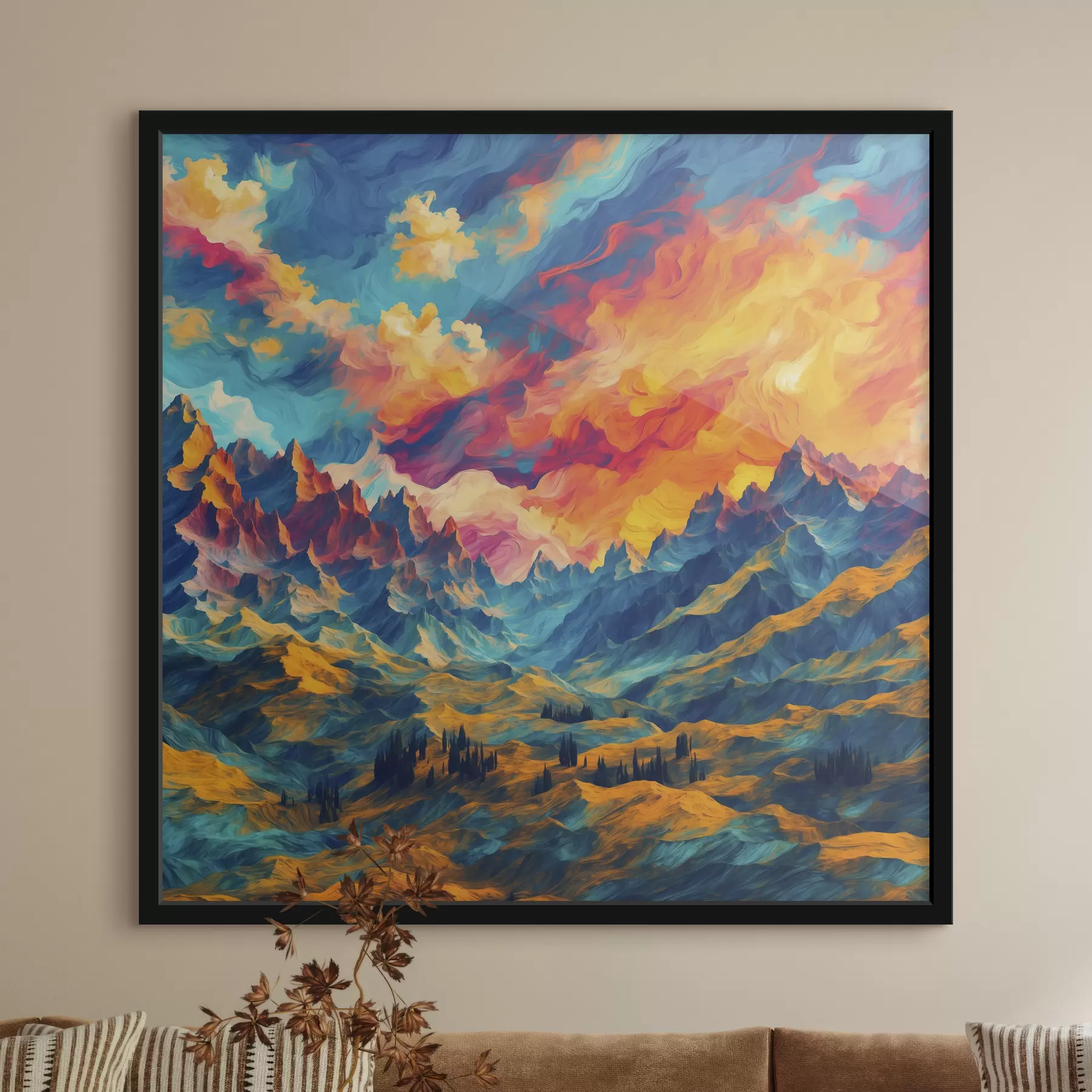 Wandbilder Abstrakter Blick auf die Berge f39861