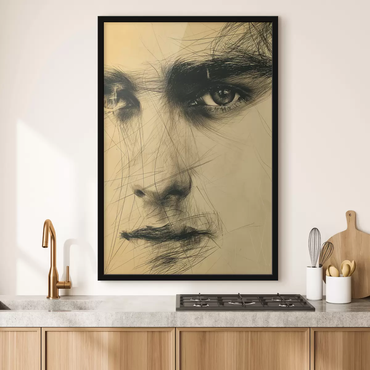 Poster Abstraktion, Augen, Mann, Gesicht f39968