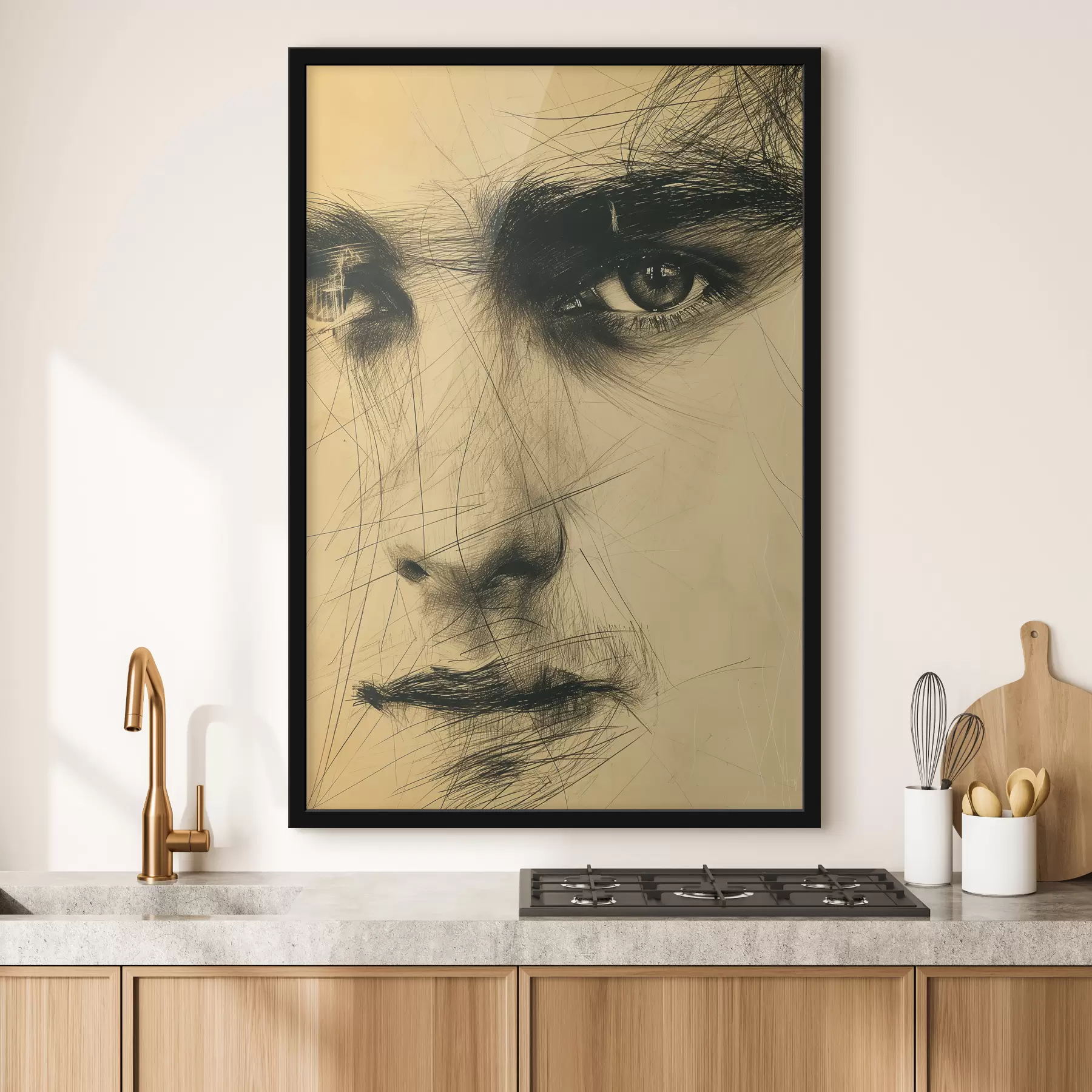 Fototapete Abstraktion, Augen, Mann, Gesicht f39968