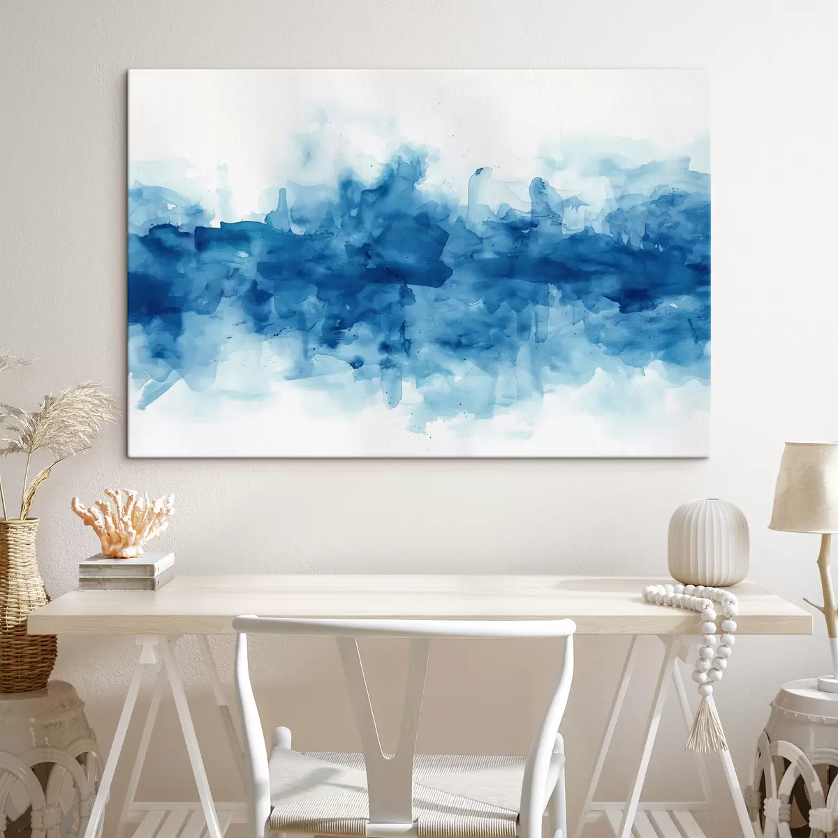 Wandbilder Aquarell, Flecken, blau s39954