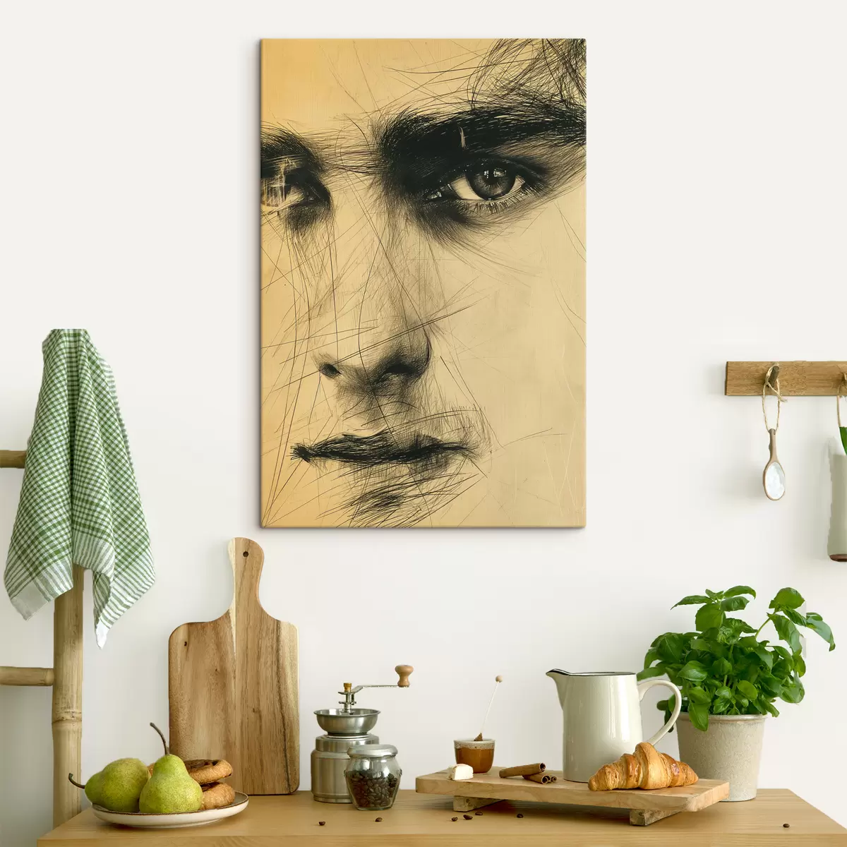 Wandbilder Abstraktion, Augen, Mann, Gesicht s39968