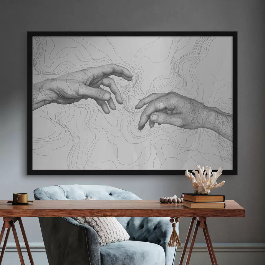 Fototapete Hände, Abstraktion, Strichzeichnung f39999