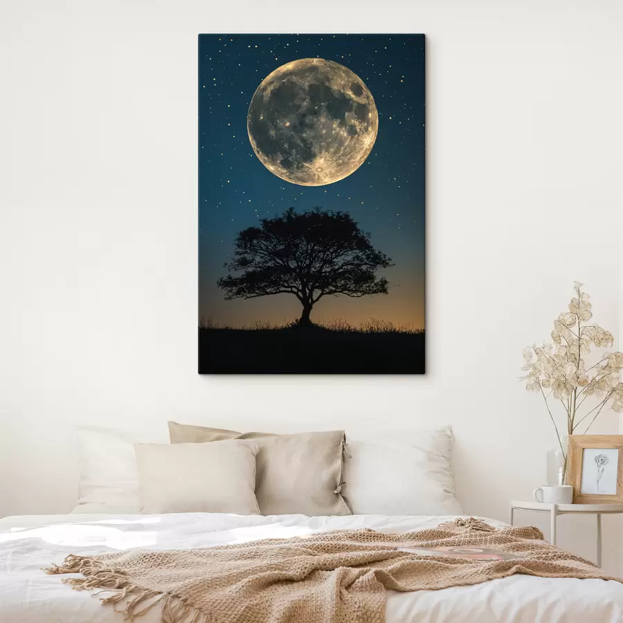 Wandbilder Vollmond, Baum s40008