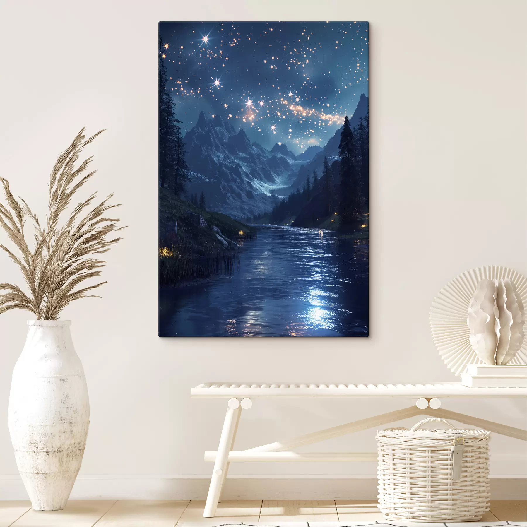 Fototapete Velaris, Berge, Sterne s40010