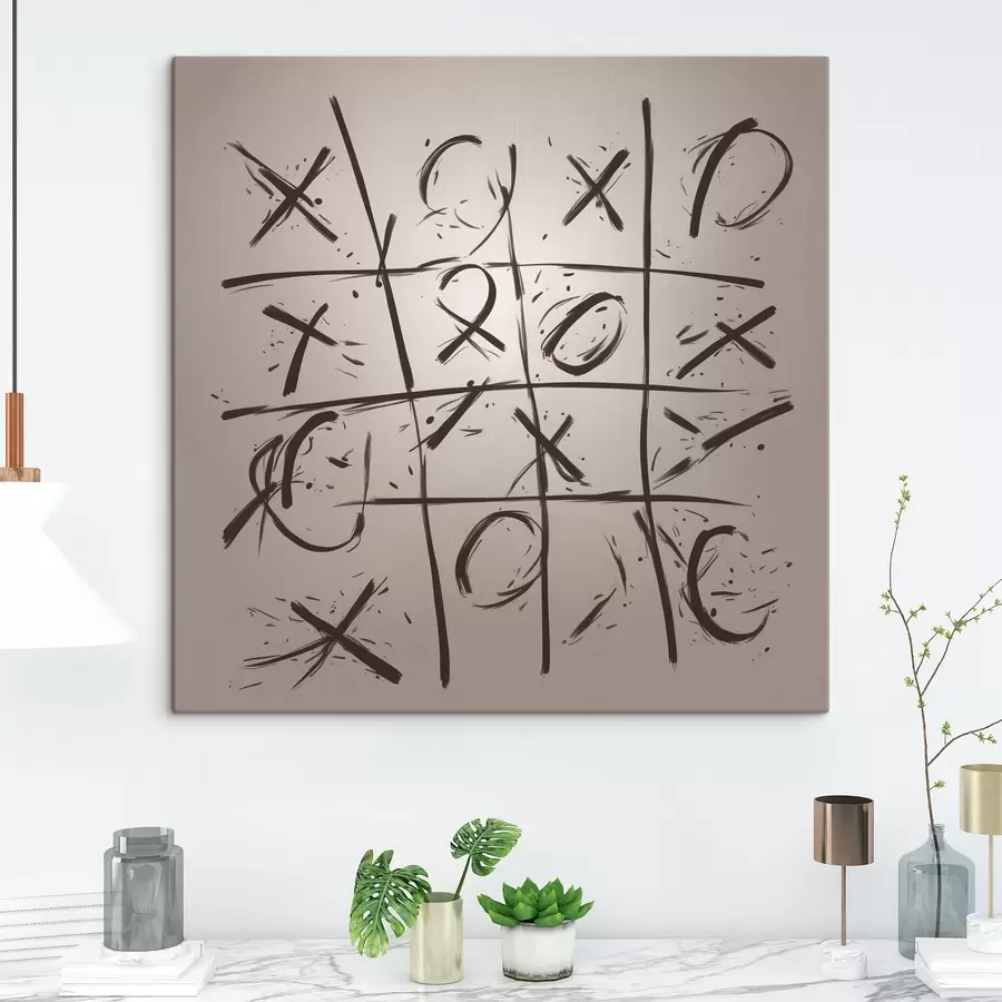 Wandbilder Tic-Tac-Toe-Kreuze s40065