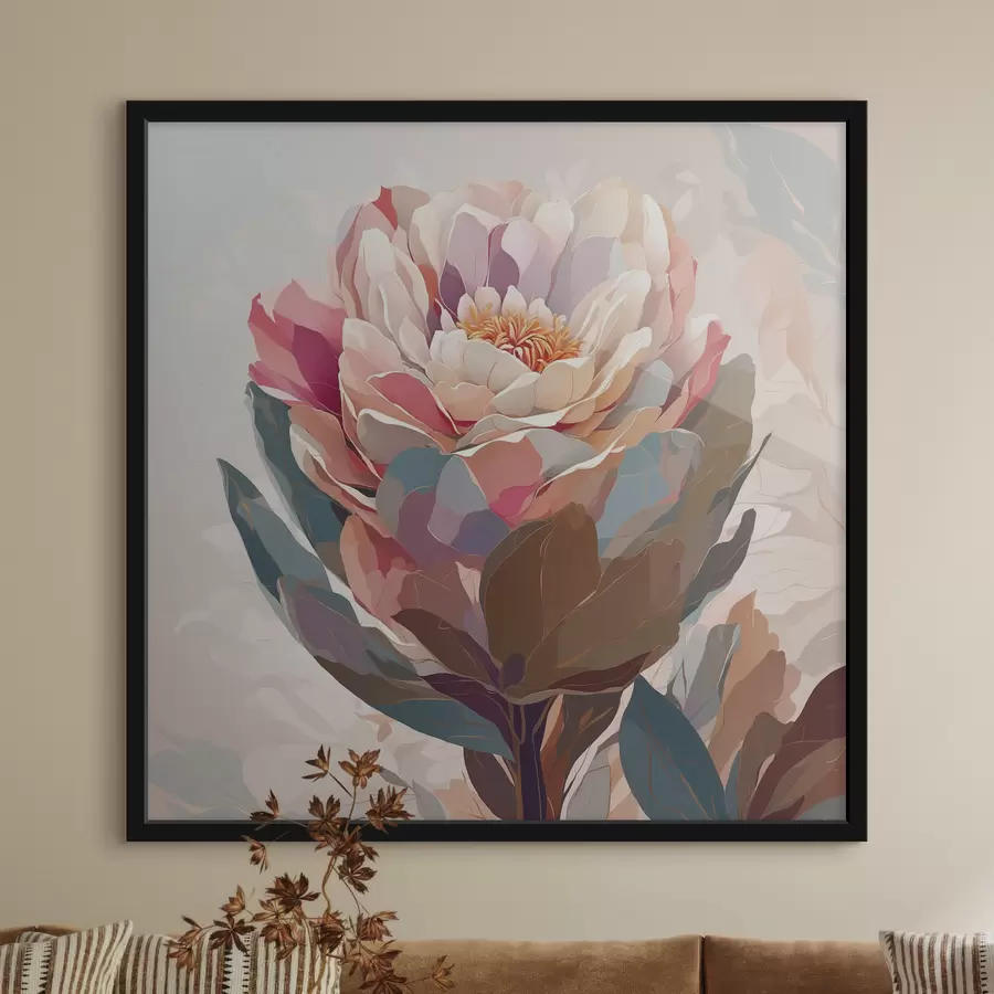 Fototapete Eine Blume mit mehrfarbigen Blütenblättern f40060