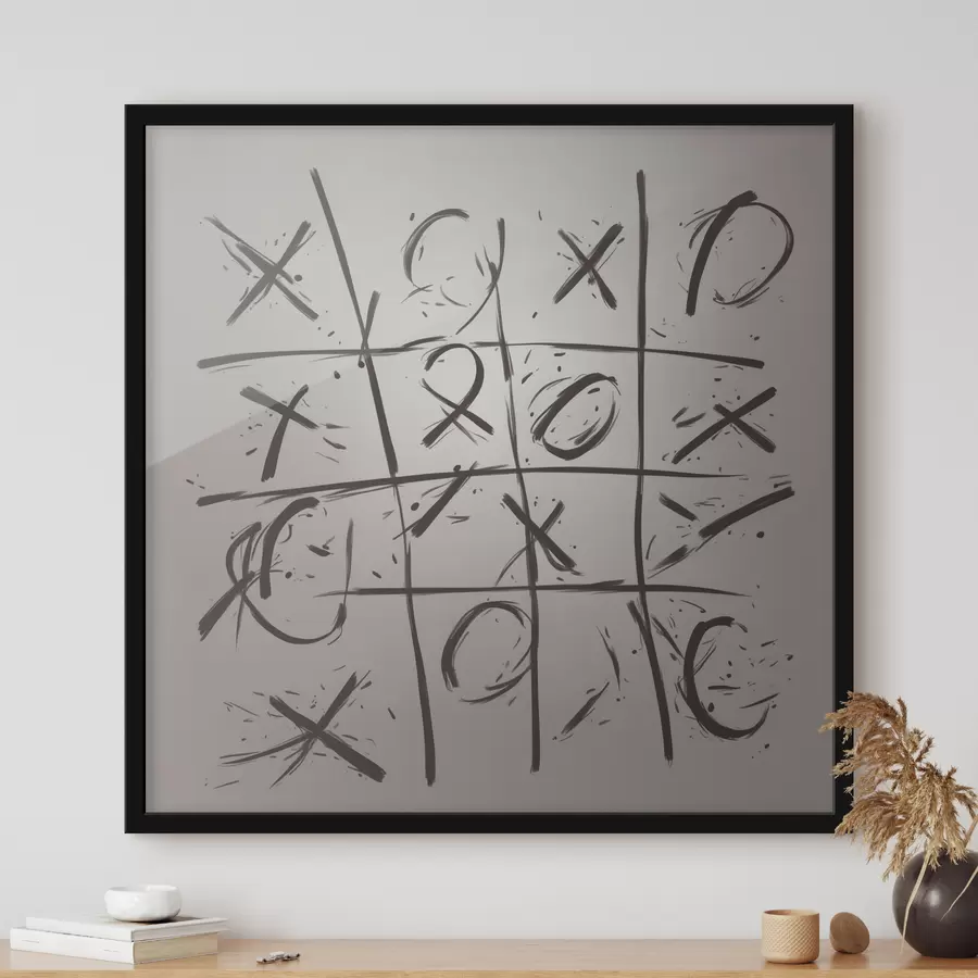 Fototapete Tic Tac Toe Kreuze f40065