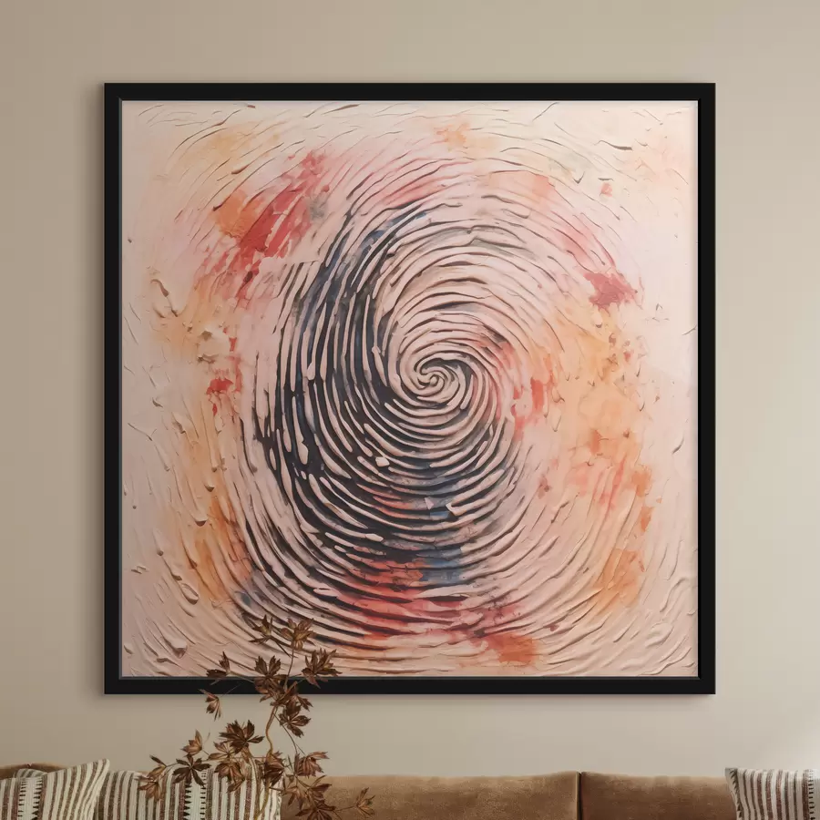 Fototapete Fingerabdruck in Farbe, beige, rot, orange, gelb, schwarz f40105