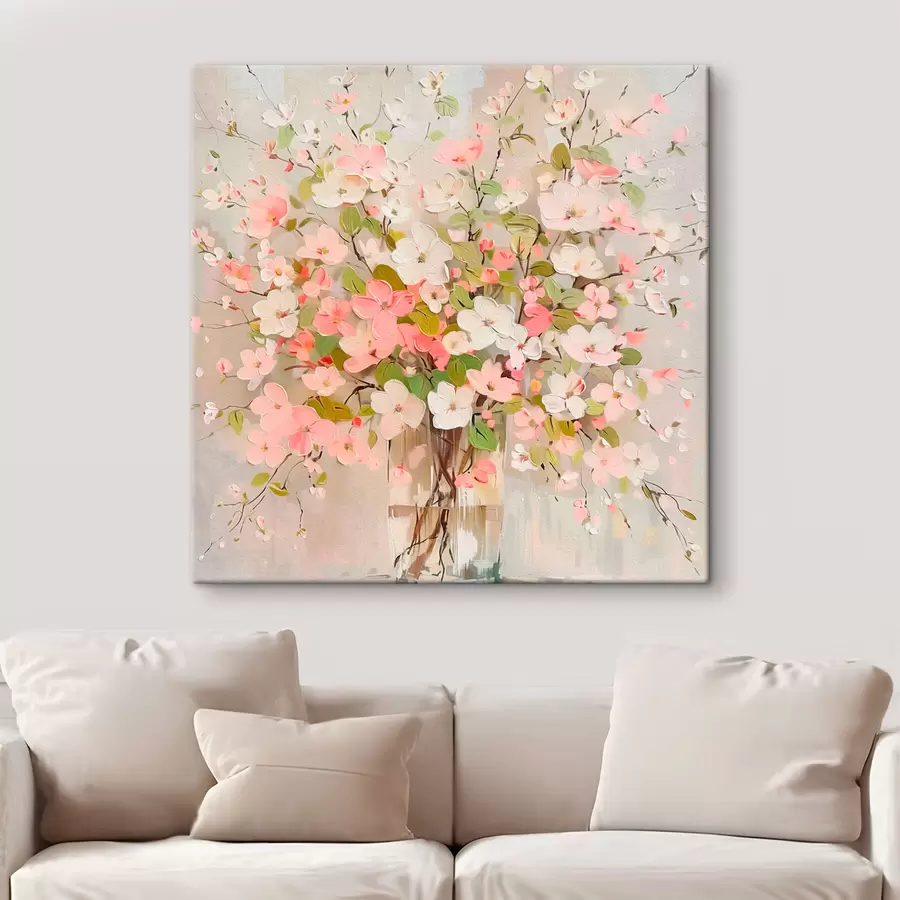 Wandbilder Ein Blumenstrauß und eine Vase s40115