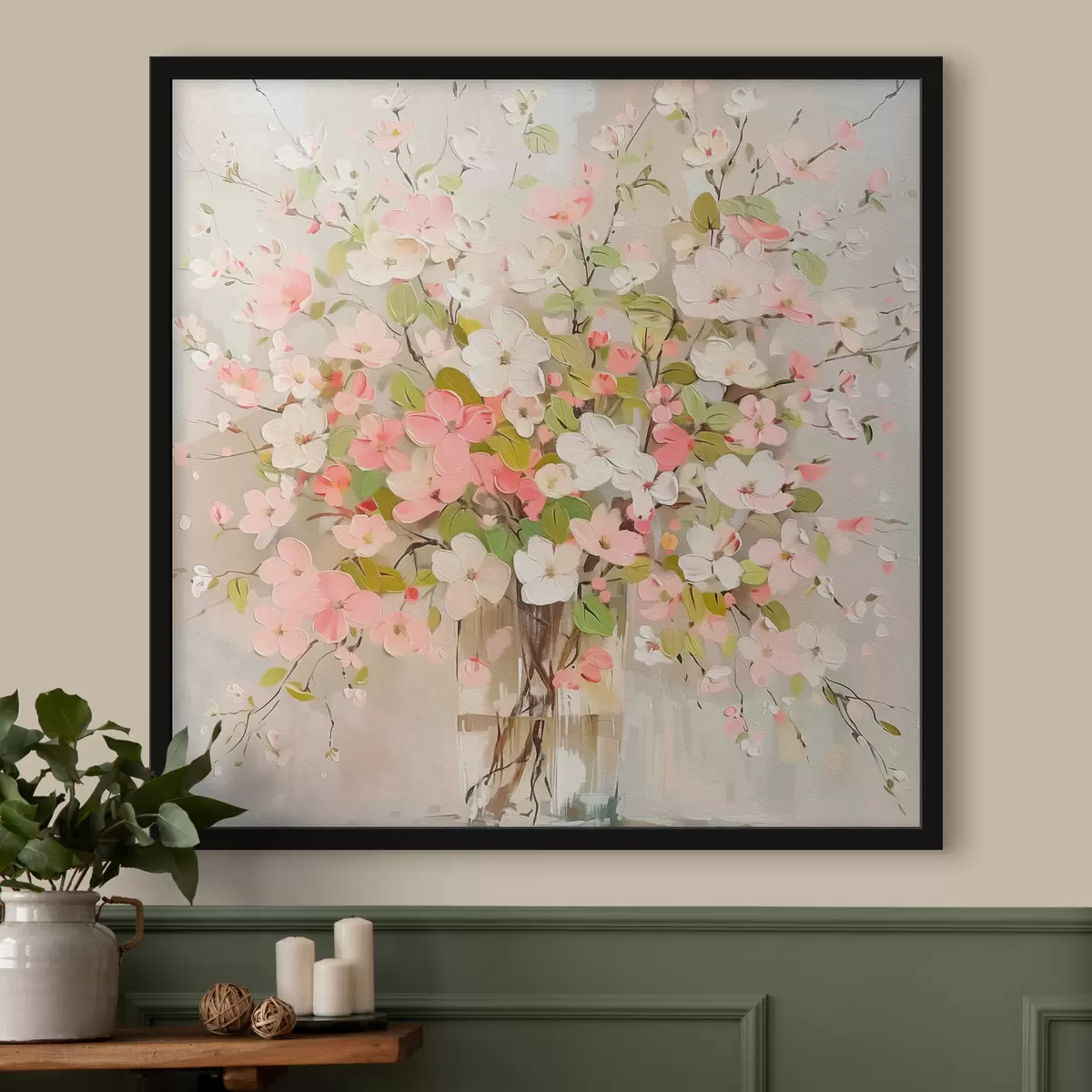 Poster Ein Blumenstrauß und eine Vase f40115